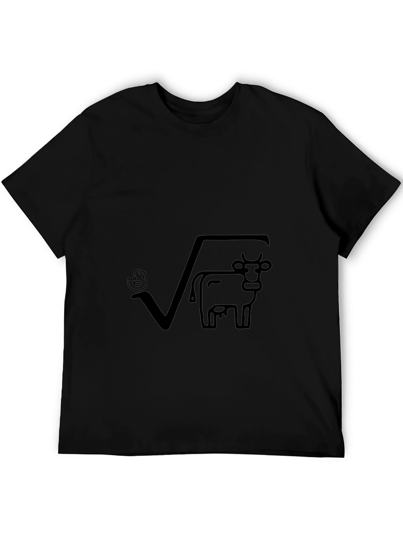 Duck Under Root Cow Black T-Shirt