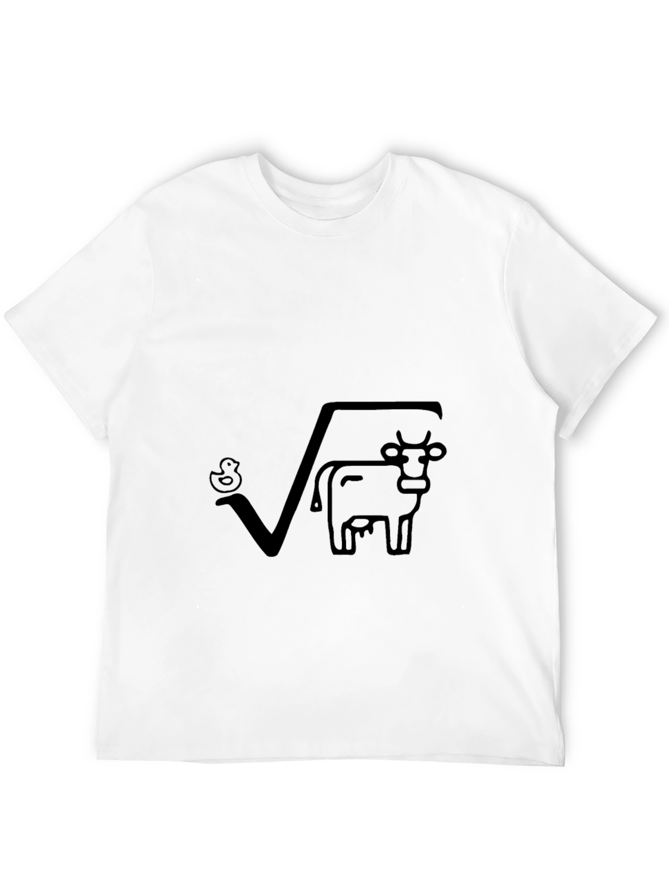 Duck Under Root Cow Black T-Shirt