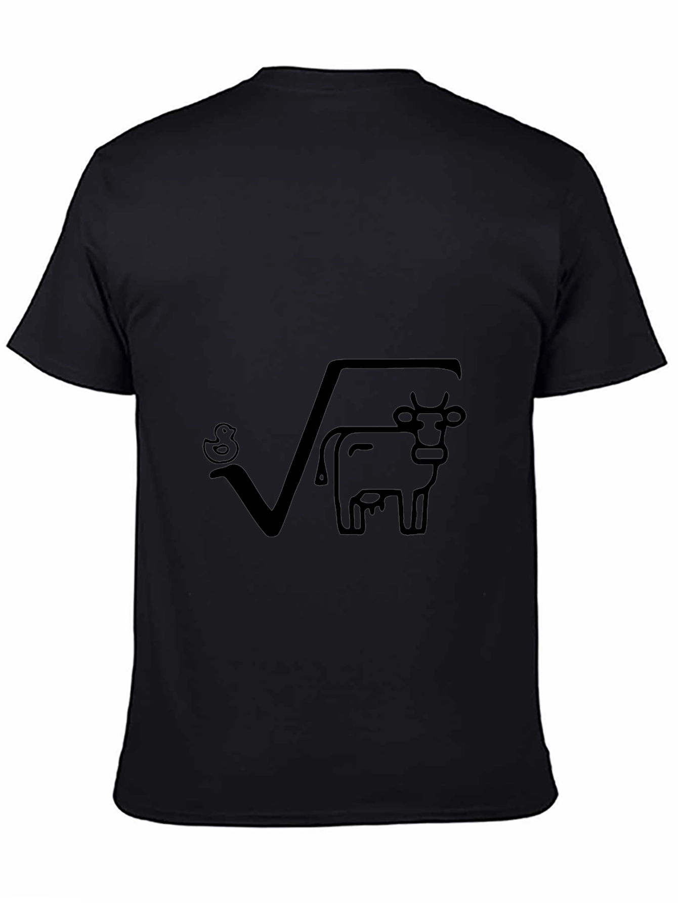 Duck Under Root Cow Black T-Shirt