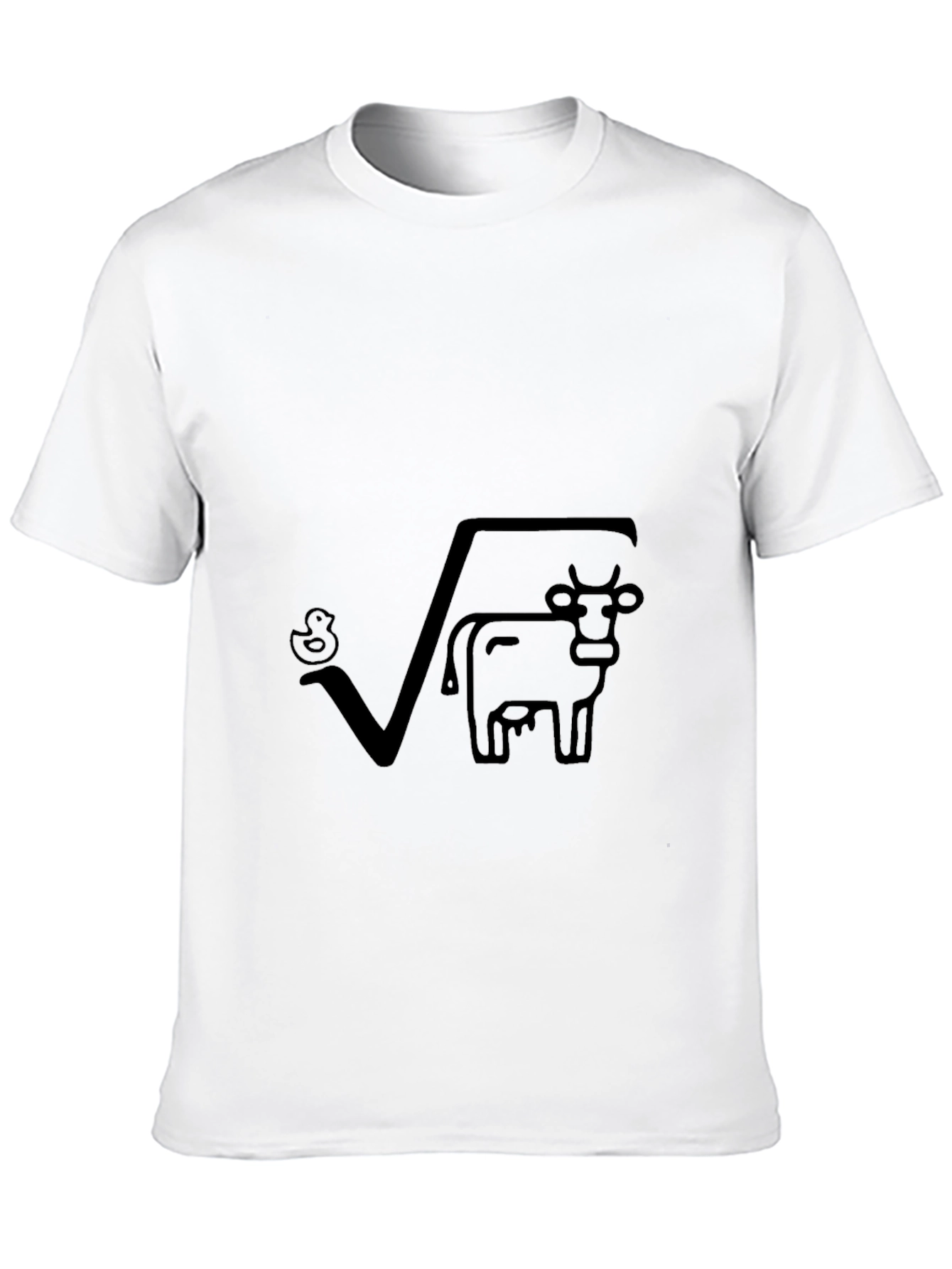Duck Under Root Cow Black T-Shirt