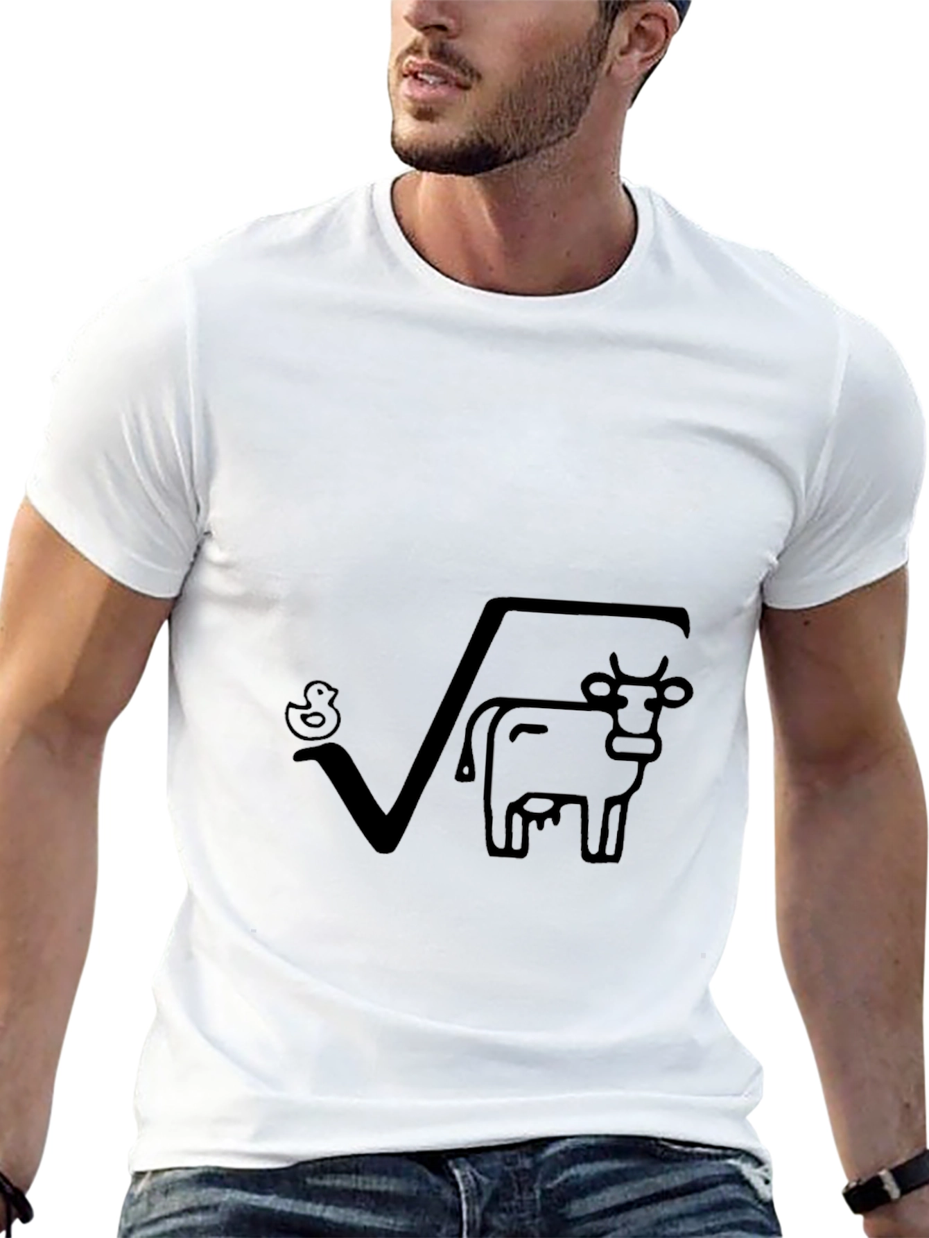 Duck Under Root Cow Black T-Shirt