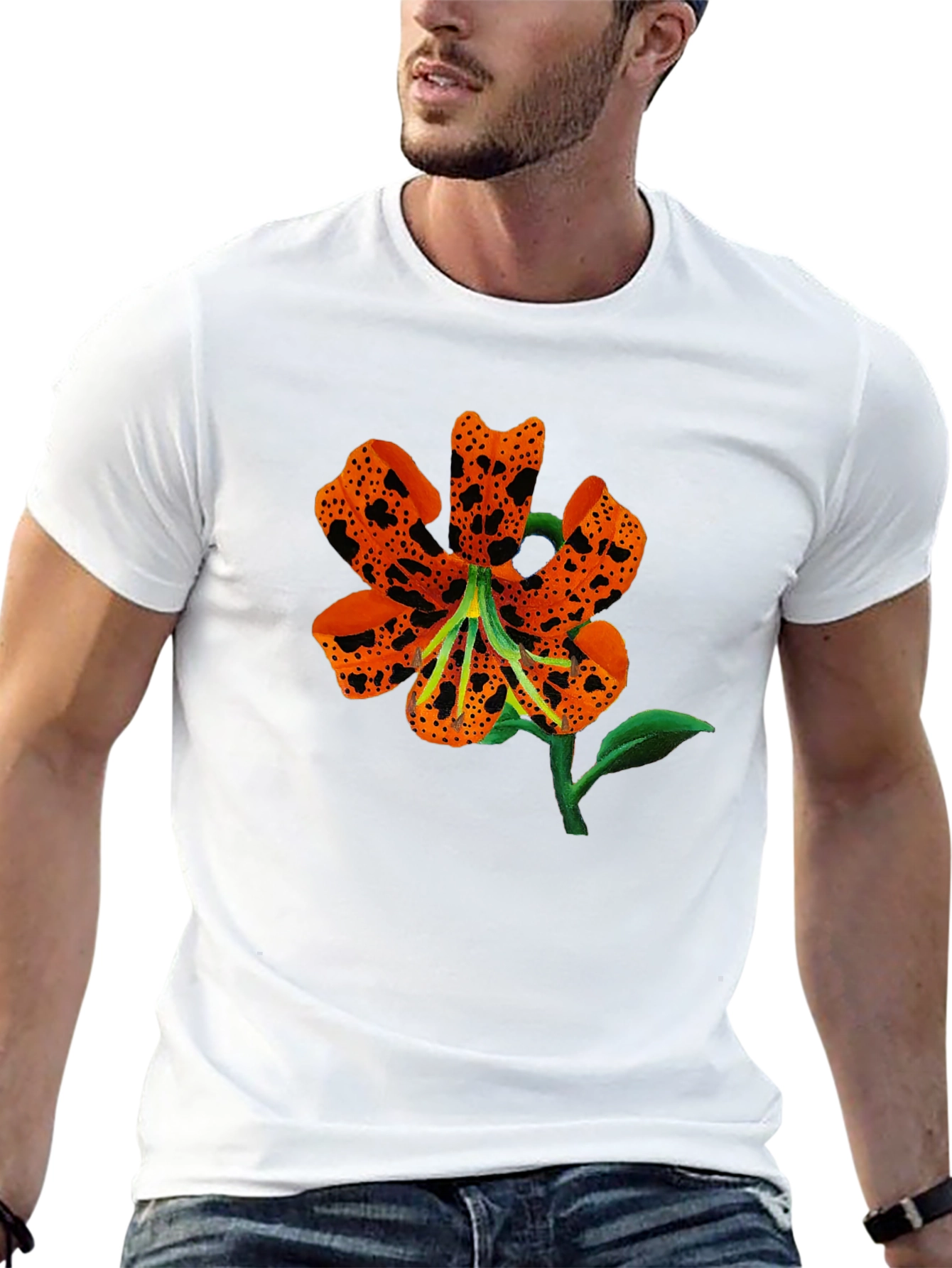 Tiger Lily Graphic Black T-Shirt