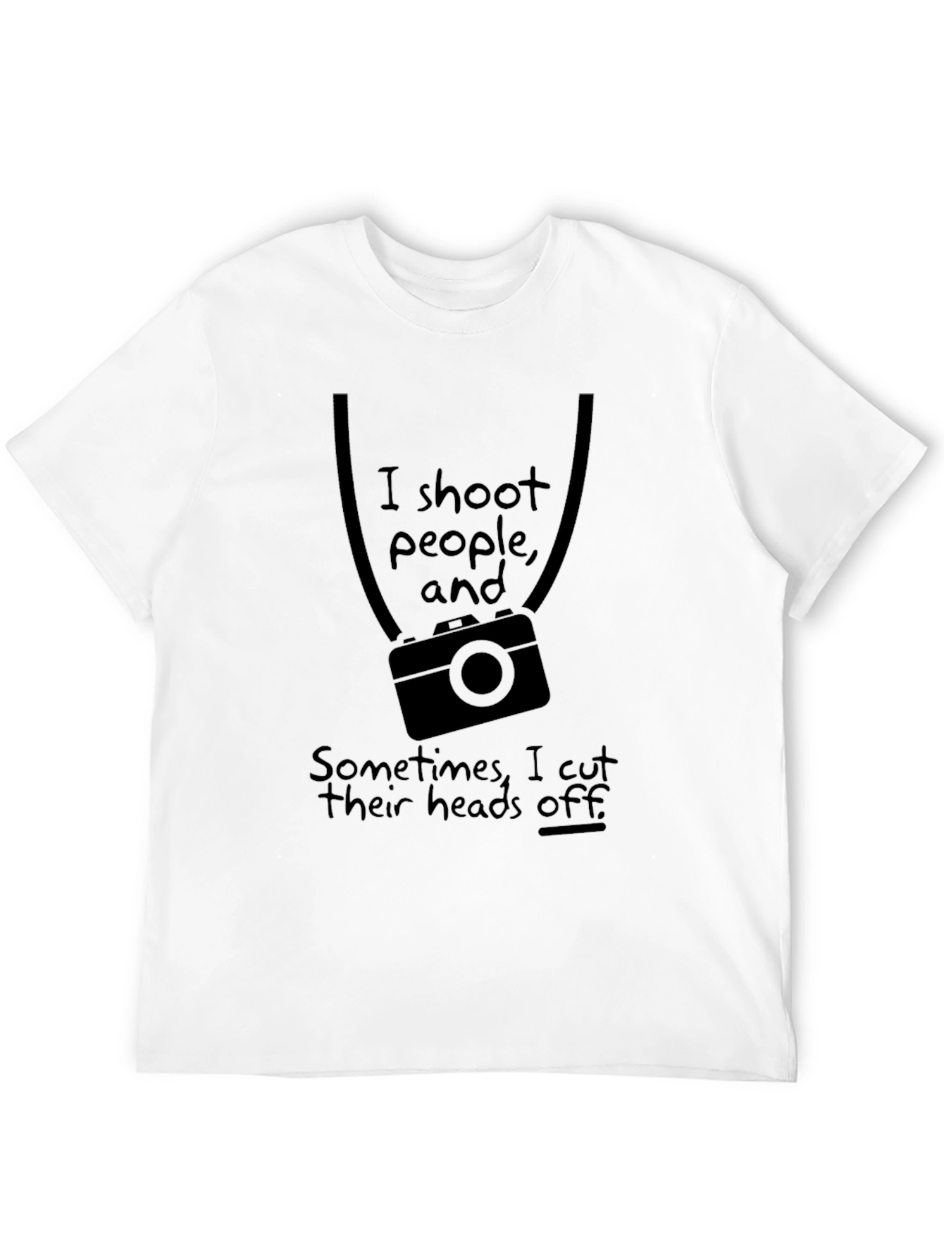 Humorous Photographer T-Shirt: I Shoot People Camera Graphic