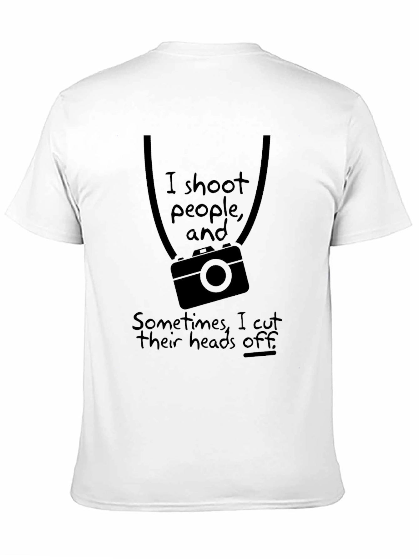 Humorous Photographer T-Shirt: I Shoot People Camera Graphic