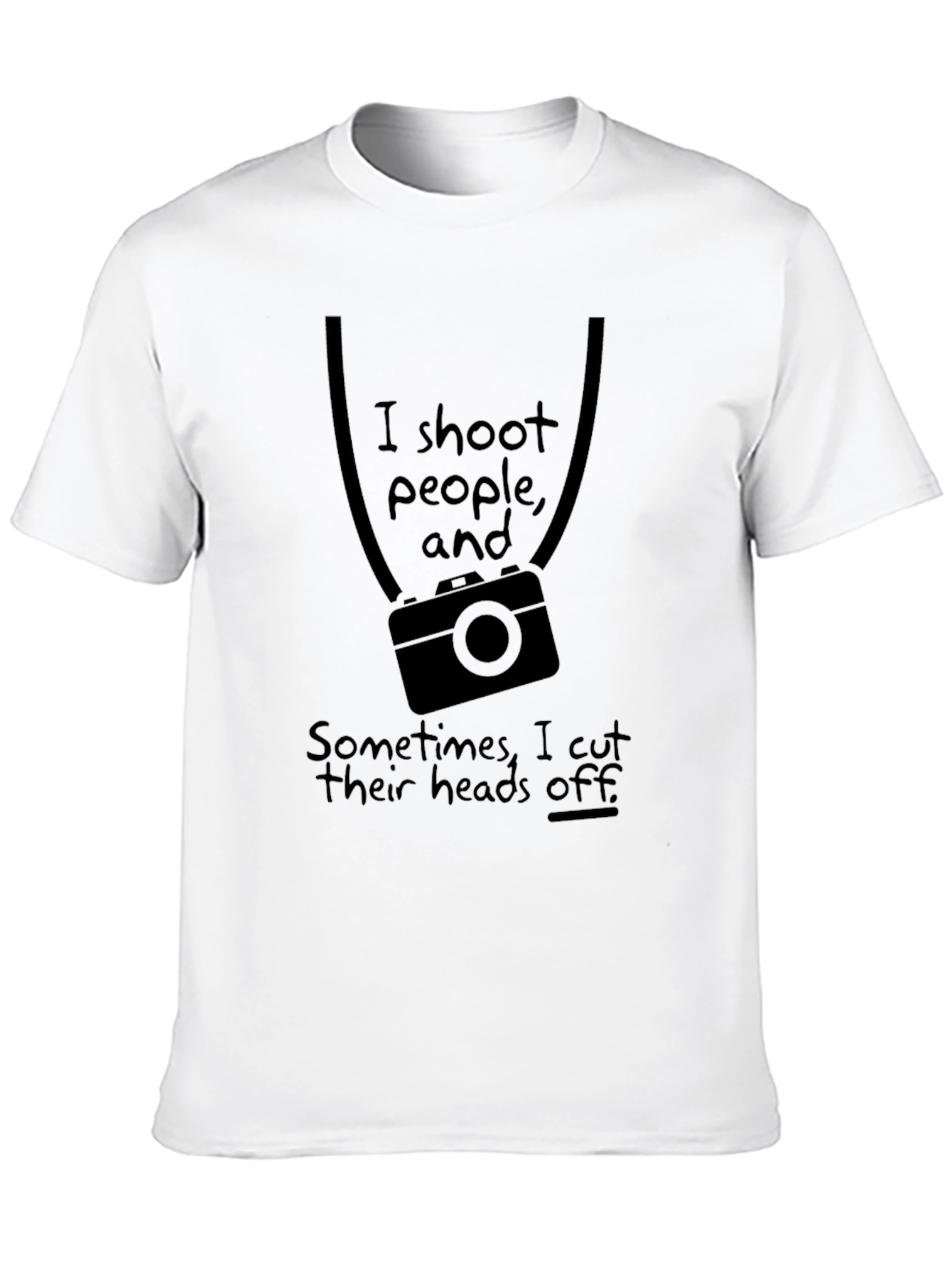 Humorous Photographer T-Shirt: I Shoot People Camera Graphic