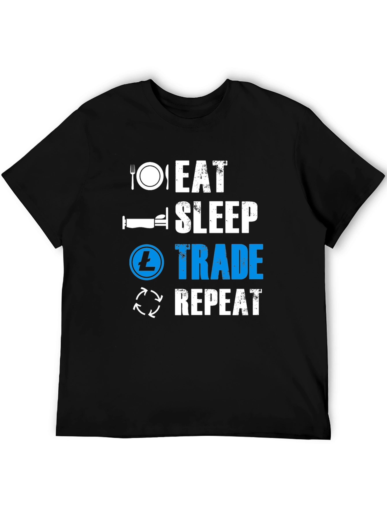 Eat Sleep Trade Repeat Black T-Shirt