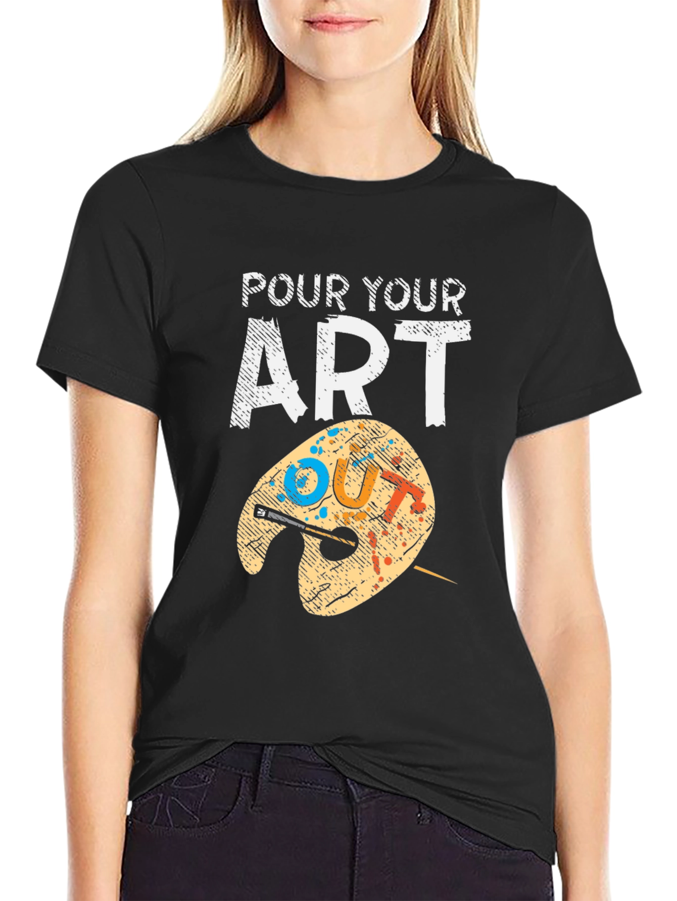 Pour Your Art Out T-Shirt - Artist Palette Design