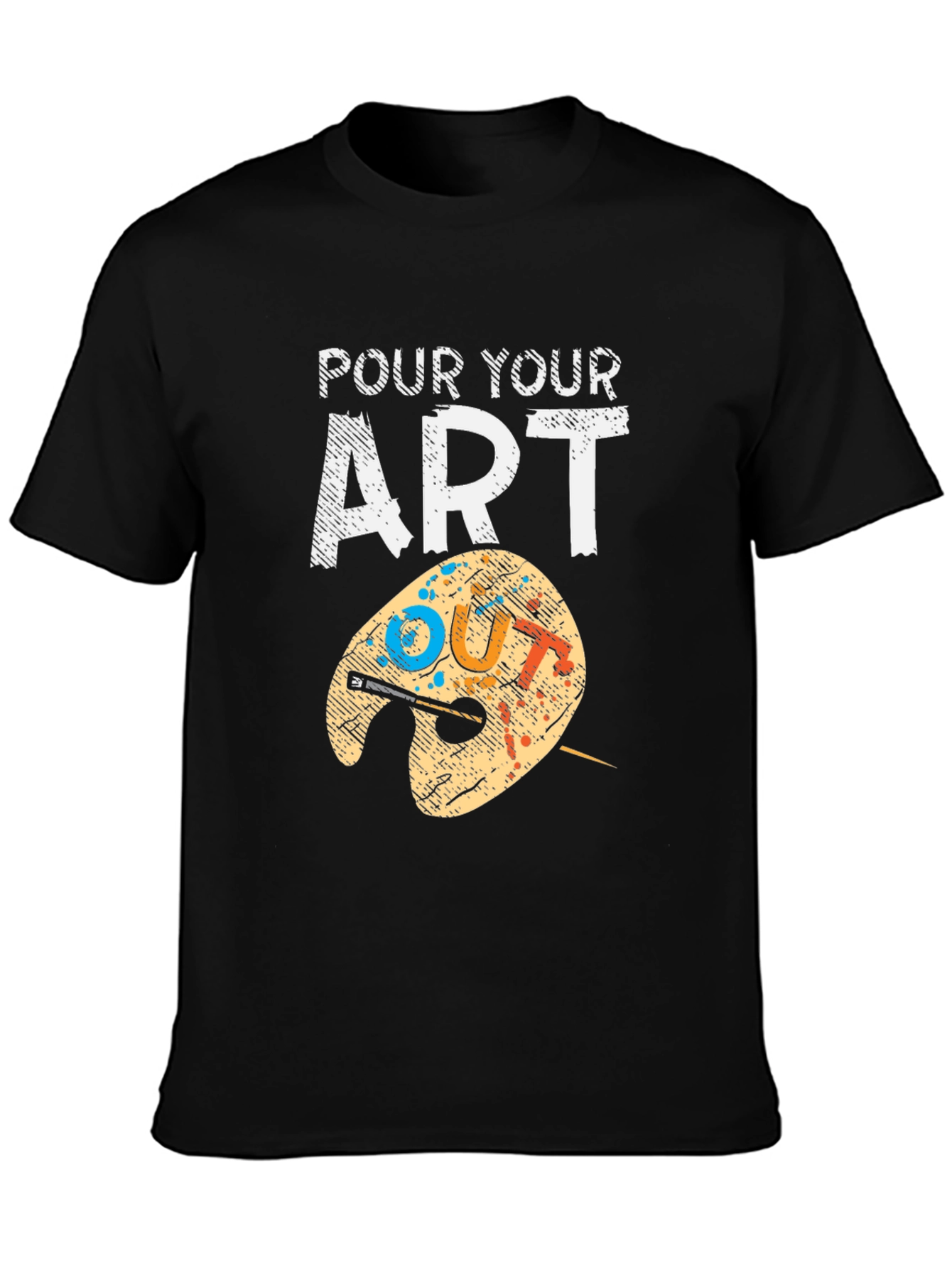 Pour Your Art Out T-Shirt - Artist Palette Design