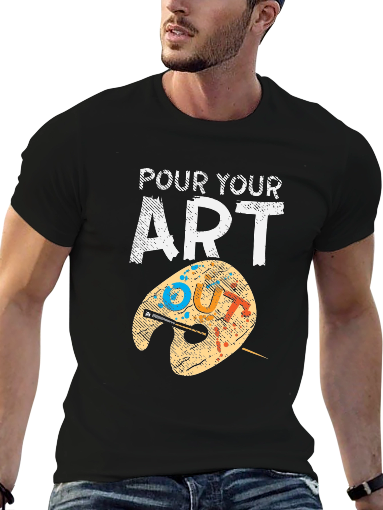 Pour Your Art Out T-Shirt - Artist Palette Design