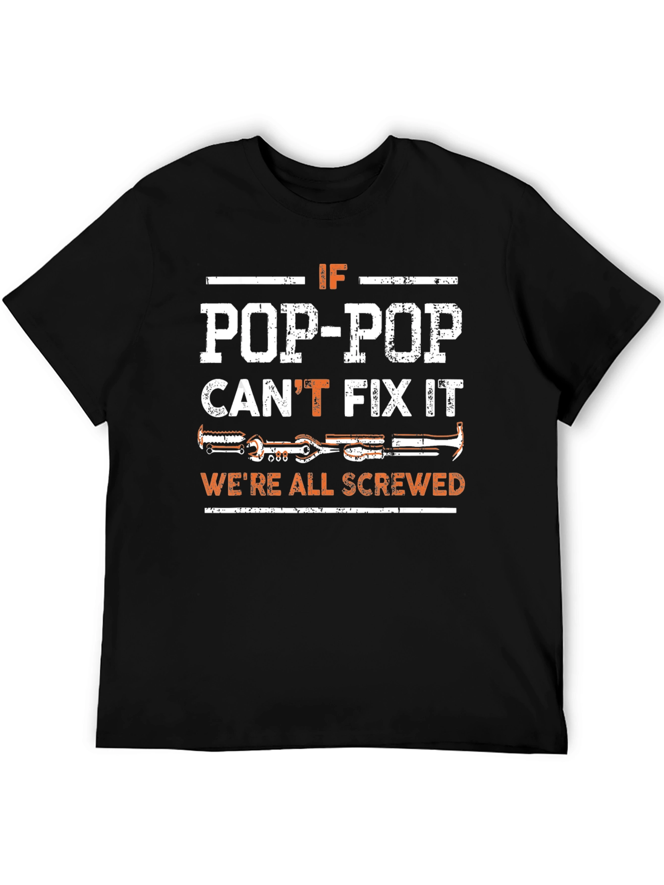 Pop-Pop Can Fix It T-Shirt - Black