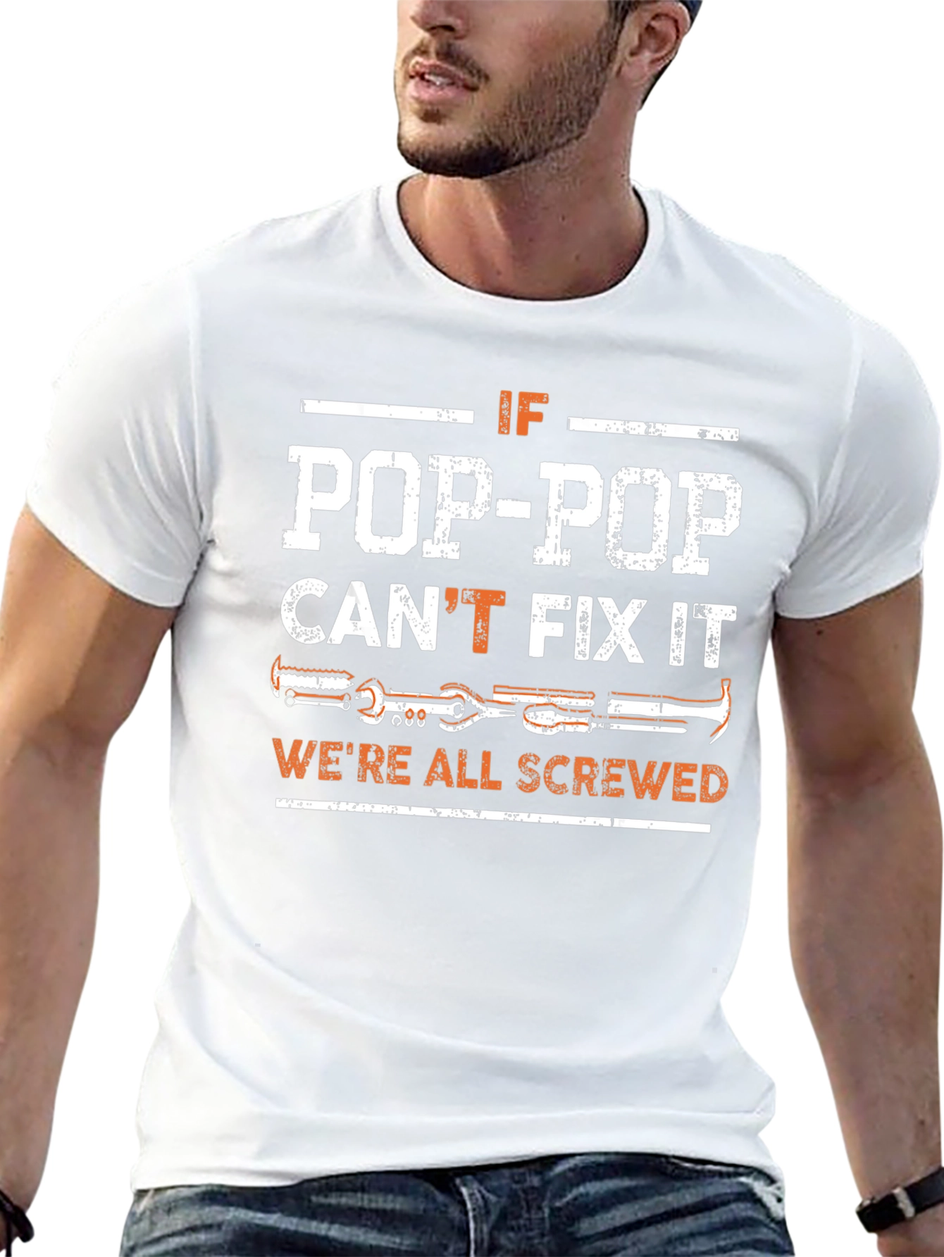 Pop-Pop Can Fix It T-Shirt - Black
