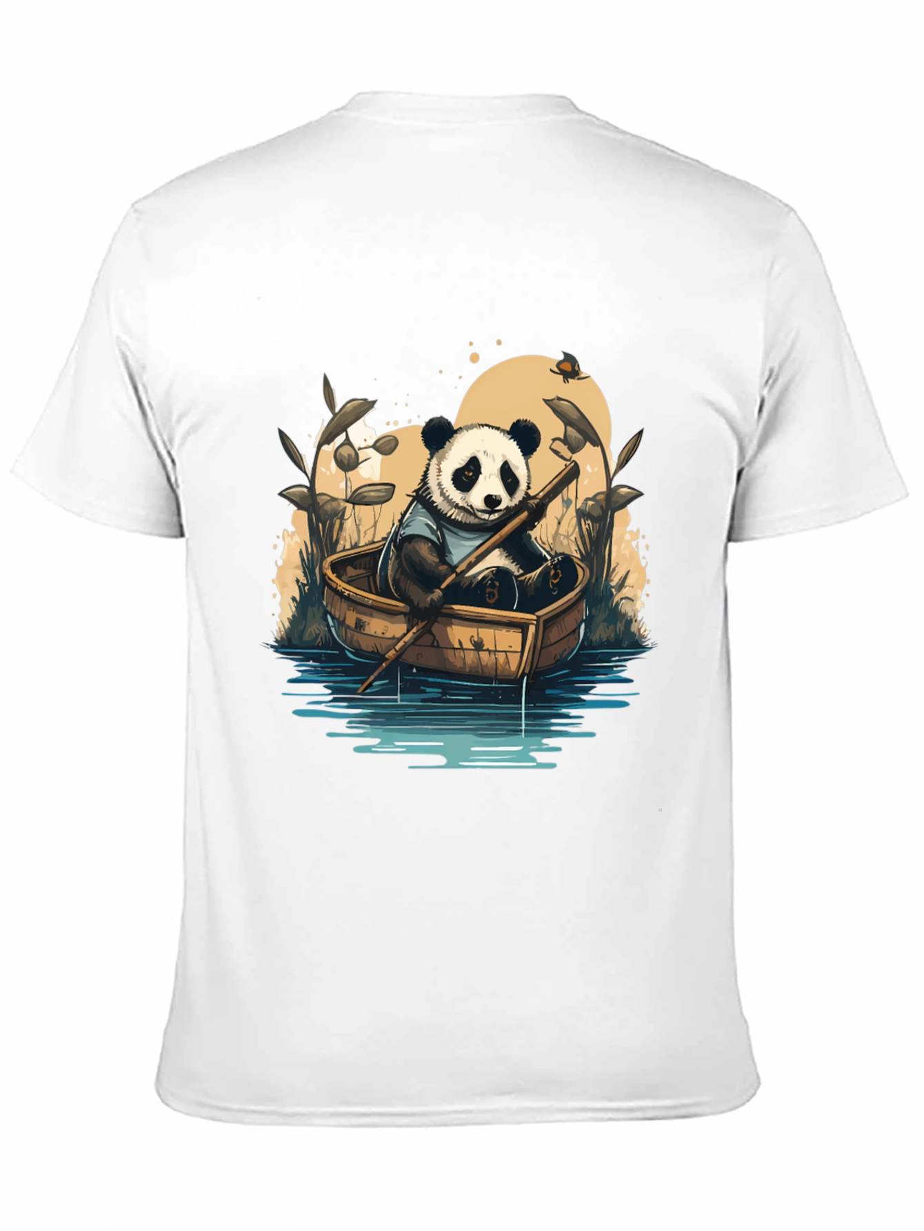 Panda Rowboat T-Shirt - Whimsical Graphic Tee
