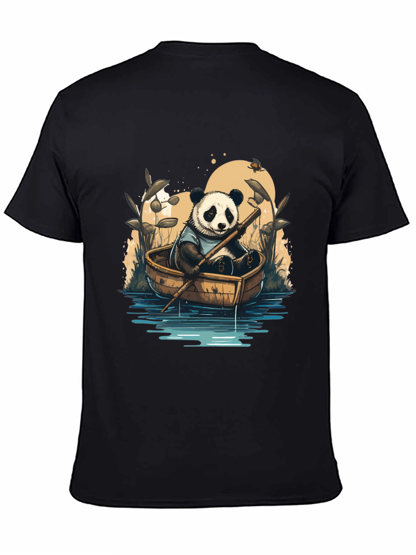 Panda Rowboat T-Shirt - Whimsical Graphic Tee