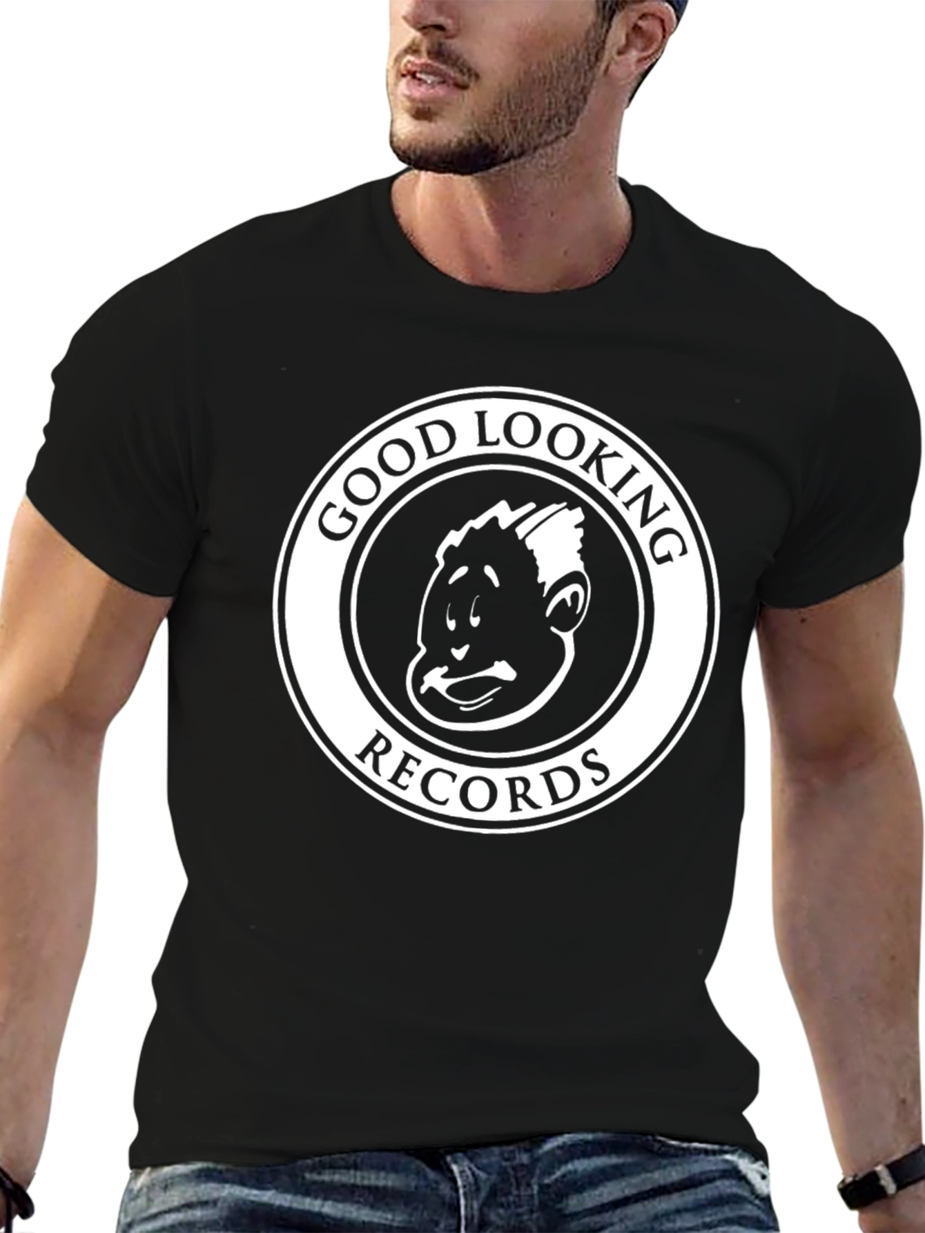 Good Looking Records Black T-Shirt