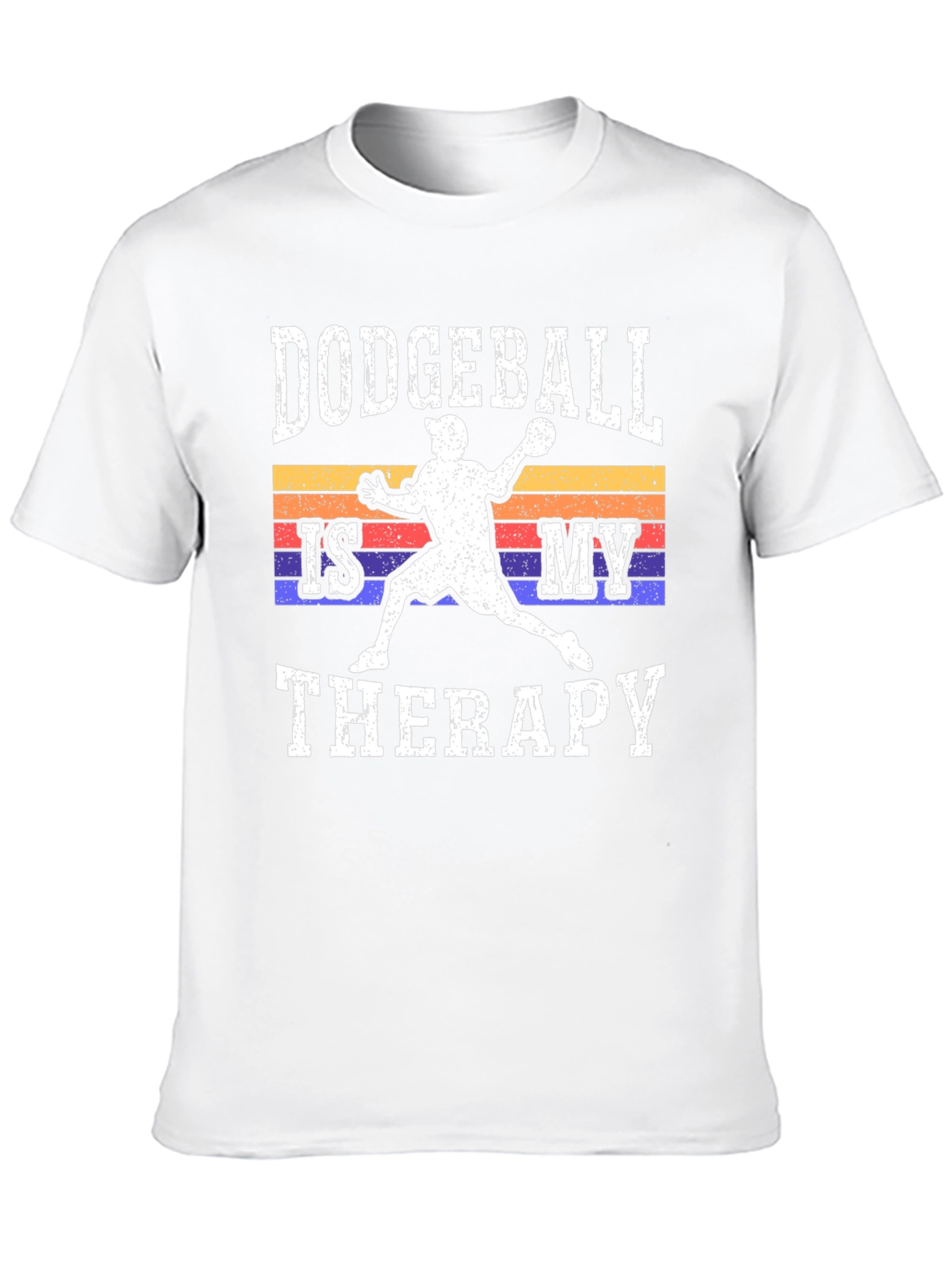 Dodgeball Therapy Graphic Tee - Black Cotton T-Shirt