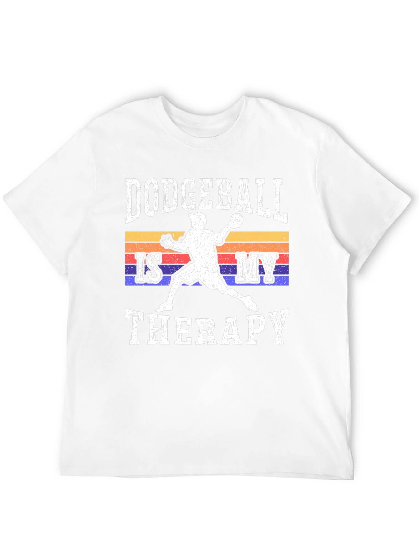 Dodgeball Therapy Graphic Tee - Black Cotton T-Shirt