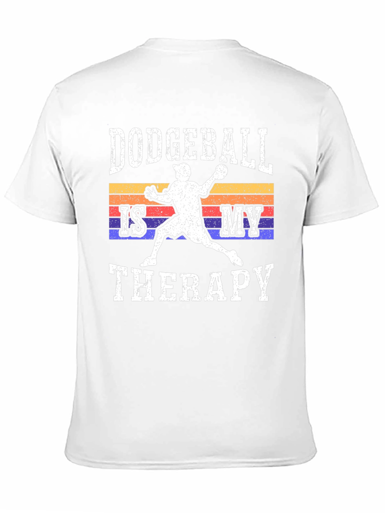 Dodgeball Therapy Graphic Tee - Black Cotton T-Shirt