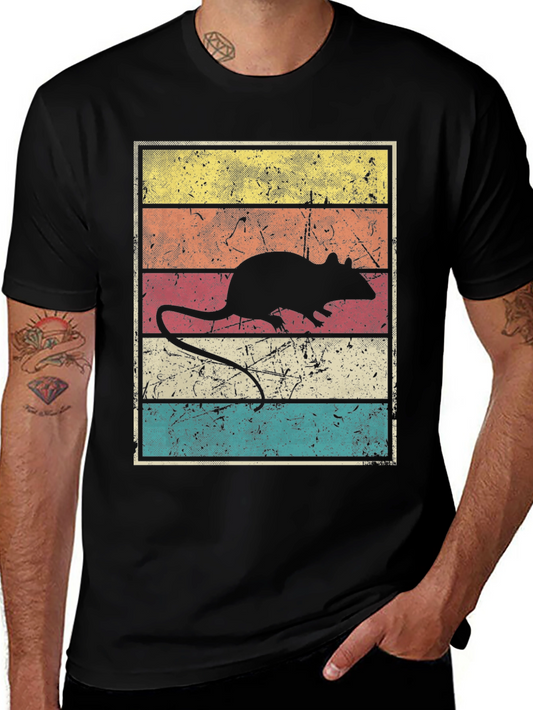 Retro Rat Graphic T-Shirt - Vintage Style Tee