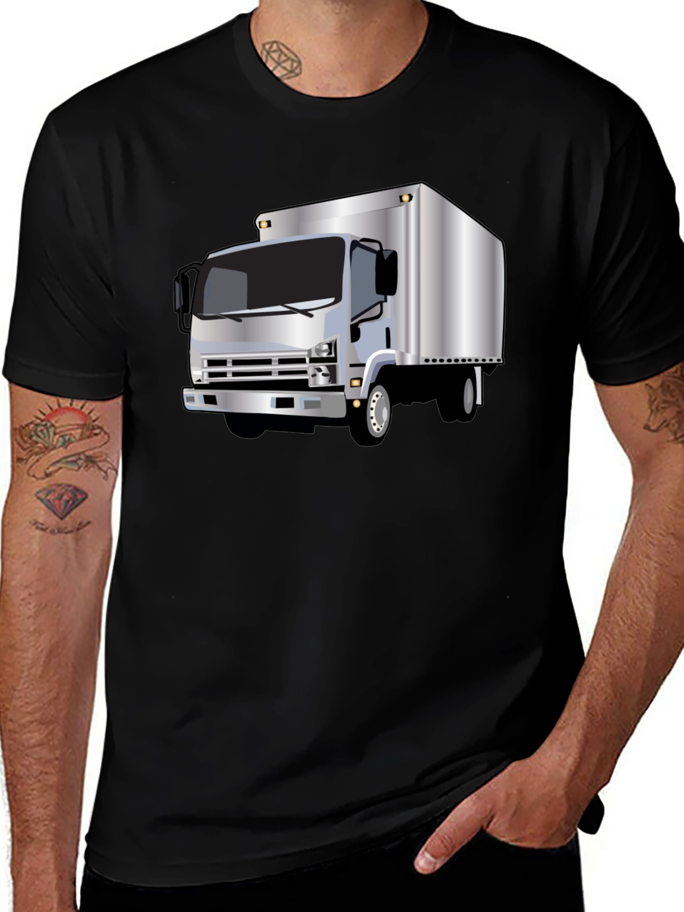 Truck Graphic Tee - Black Short Sleeve T-Shirt