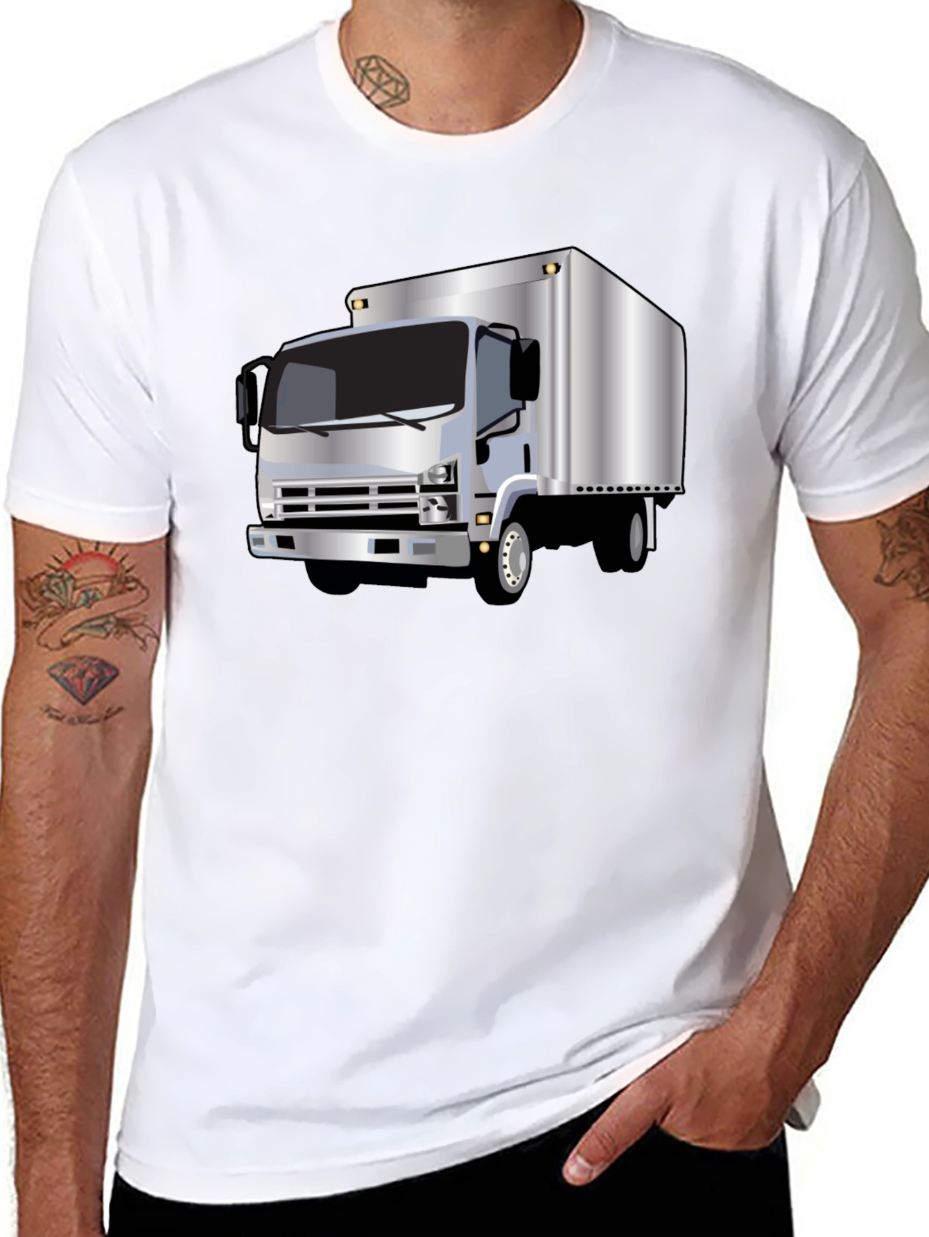 Truck Graphic Tee - Black Short Sleeve T-Shirt
