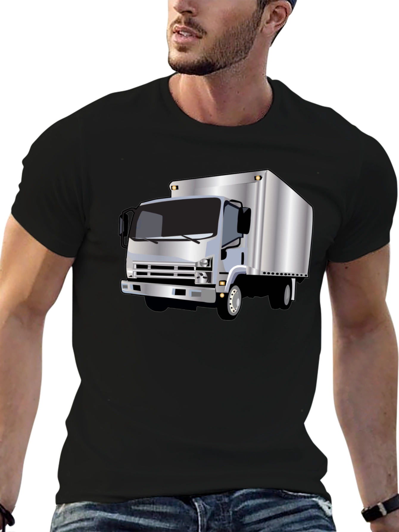 Truck Graphic Tee - Black Short Sleeve T-Shirt