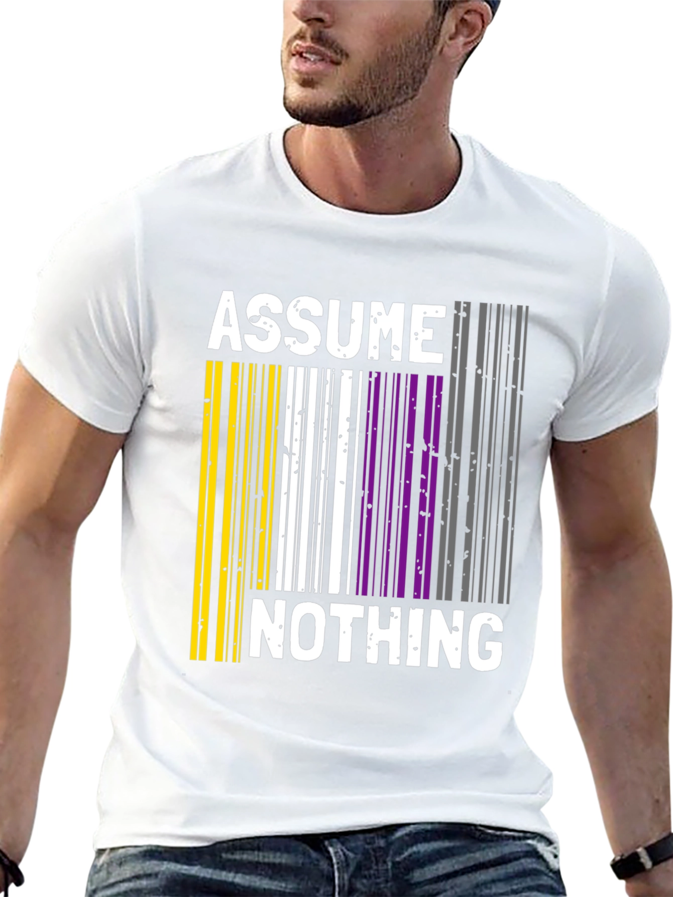 Assume Nothing Barcode Pride T-Shirt