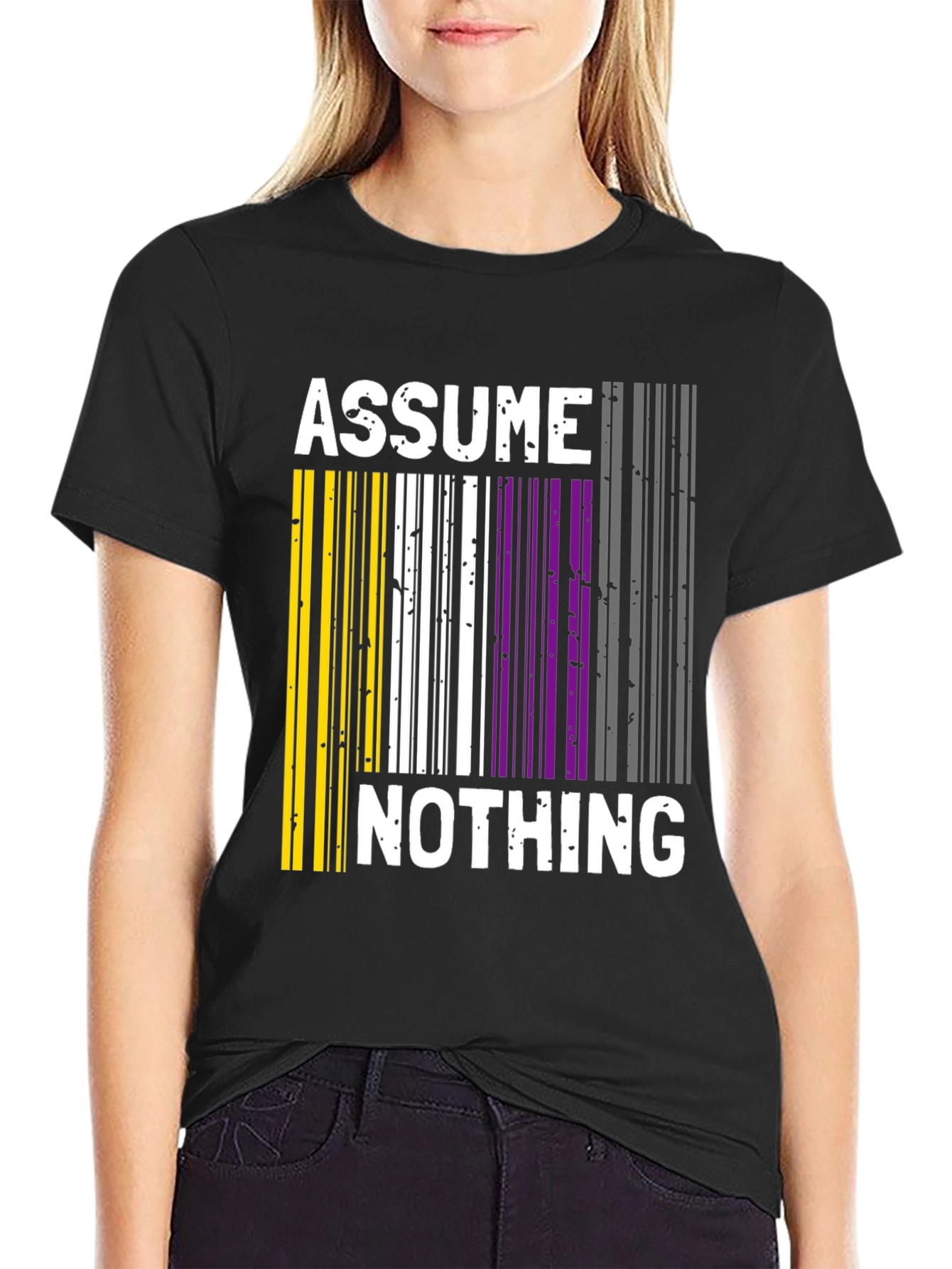 Assume Nothing Barcode Pride T-Shirt