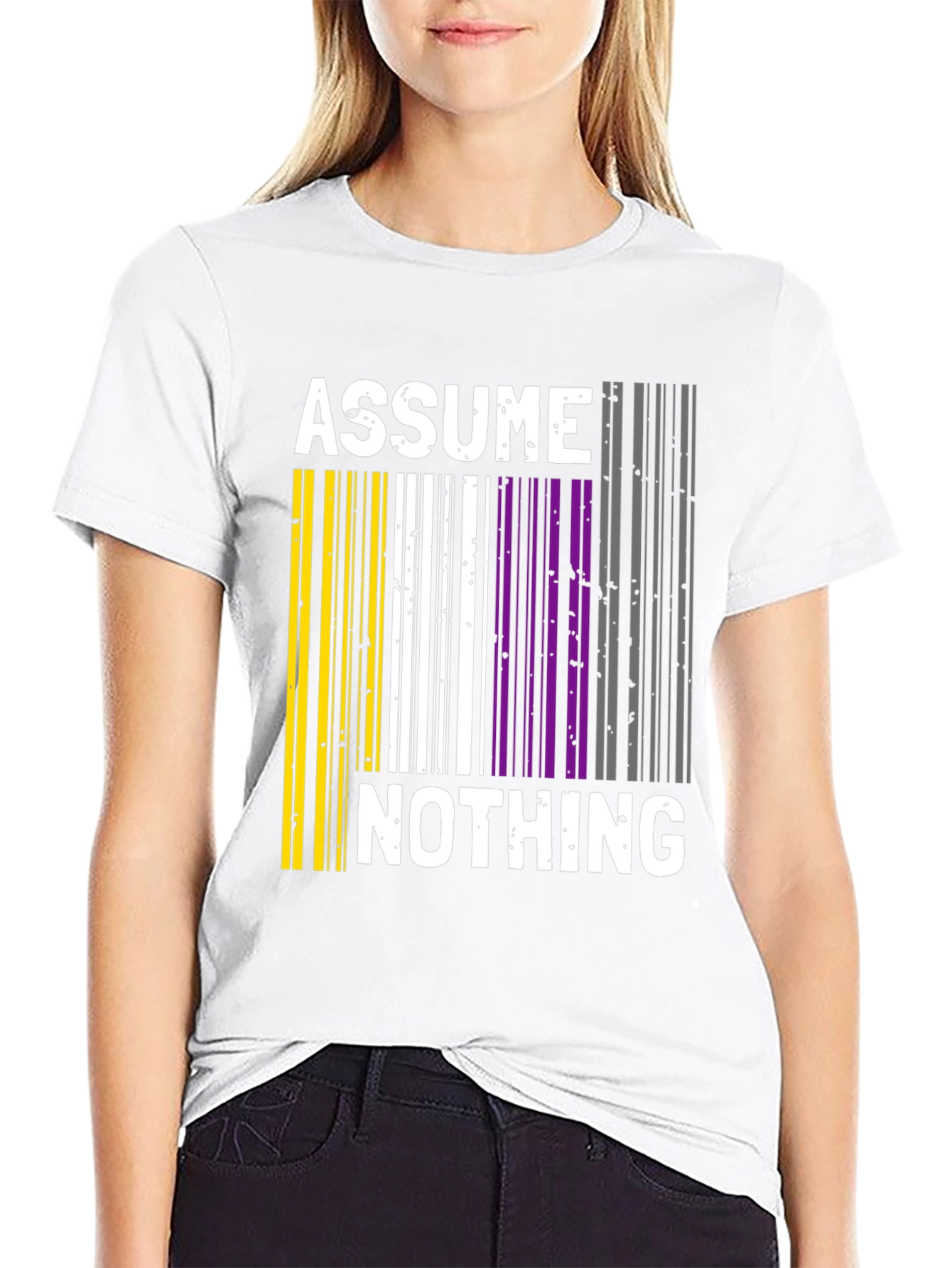Assume Nothing Barcode Pride T-Shirt