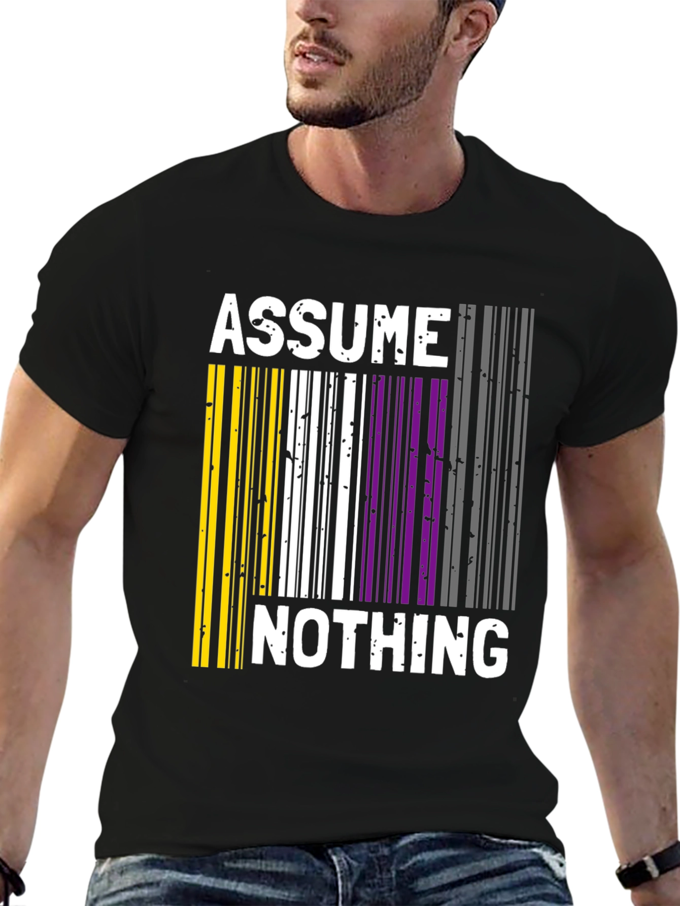 Assume Nothing Barcode Pride T-Shirt