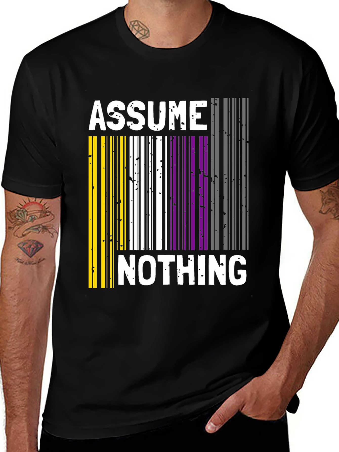 Assume Nothing Barcode Pride T-Shirt