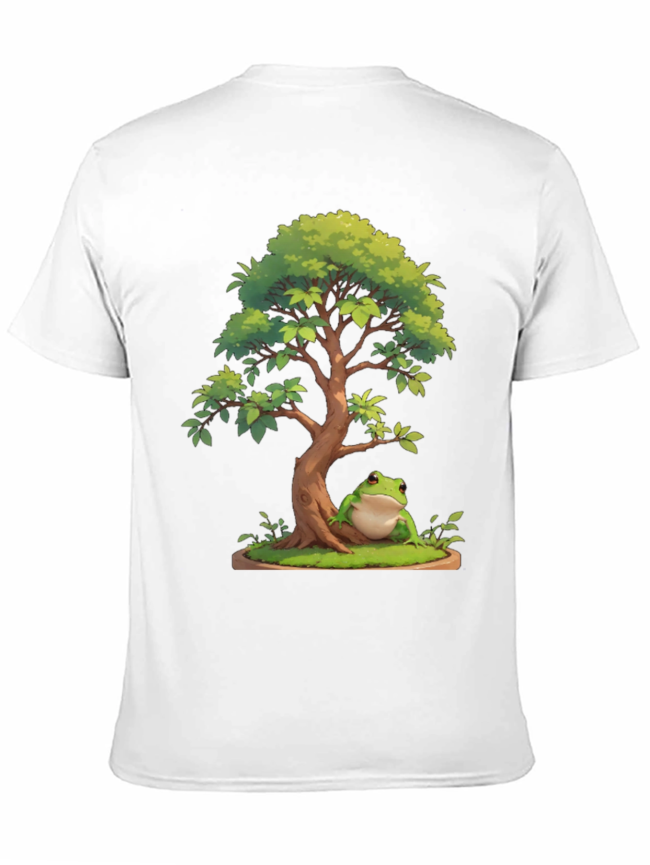 Bonsai Frog Graphic Tee - Nature Lovers T-Shirt