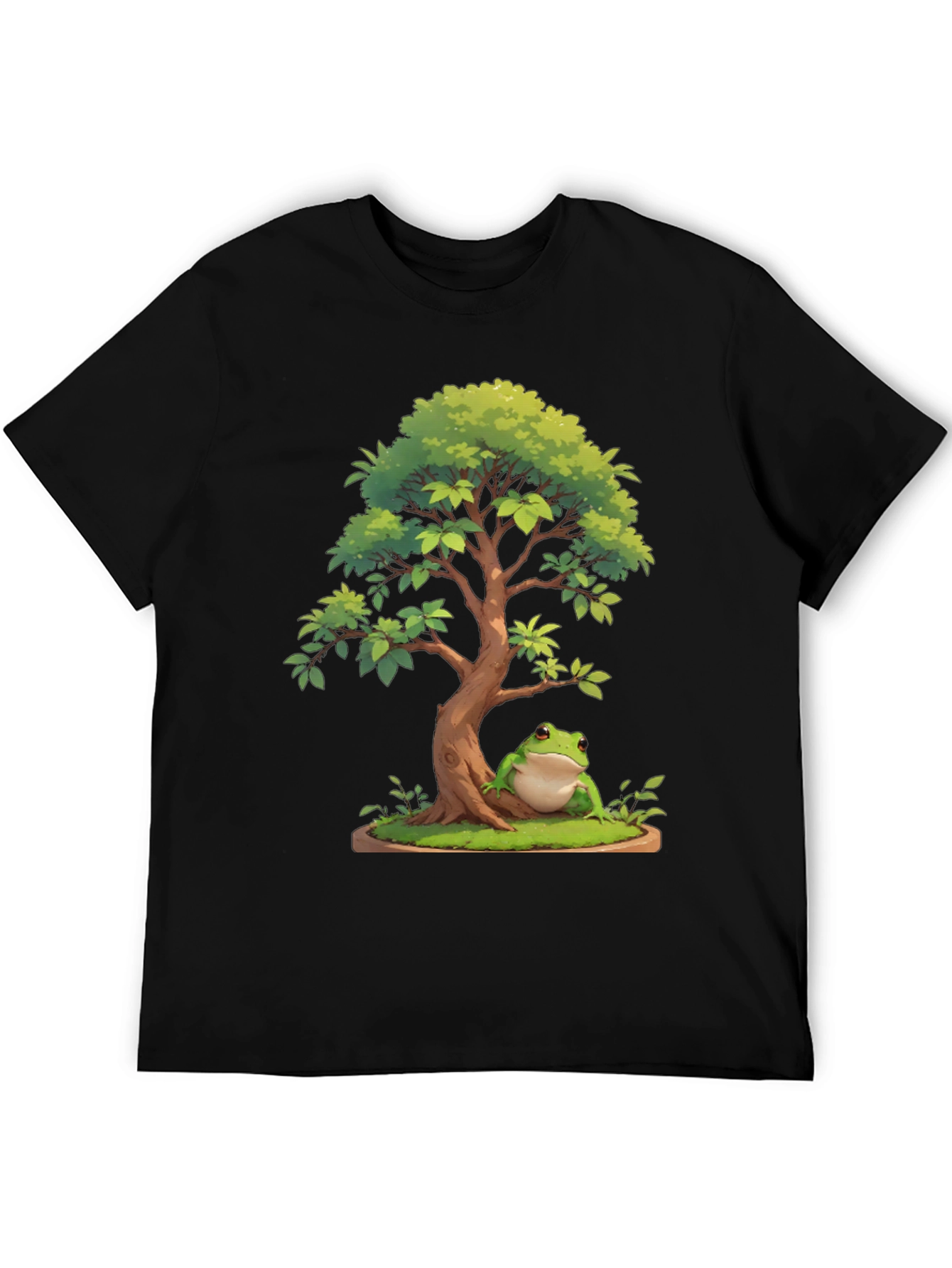Bonsai Frog Graphic Tee - Nature Lovers T-Shirt
