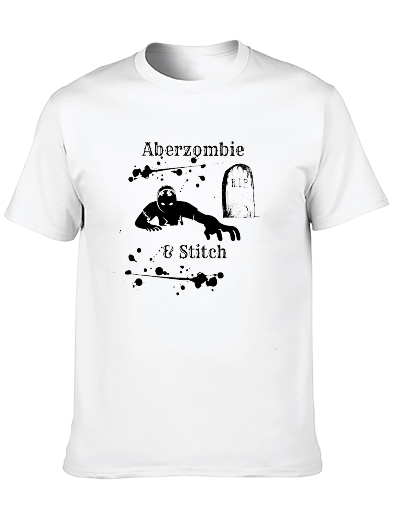 Aberzombie & Stitch Black Graphic Tee