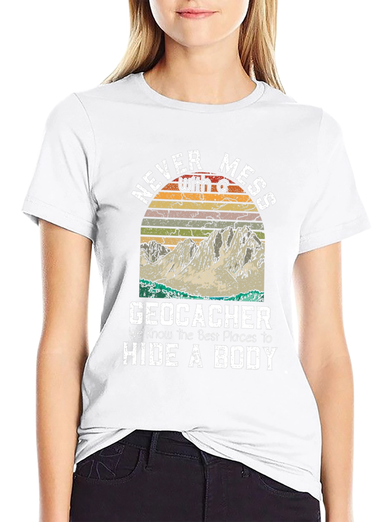 Geocacher Hide a Body Graphic Tee
