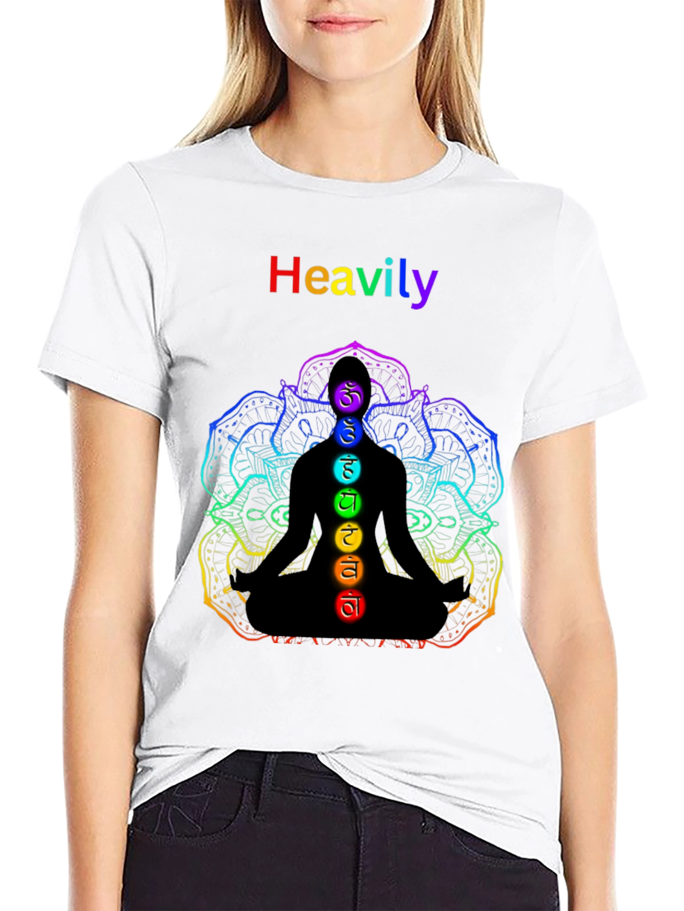Chakra Meditation T-Shirt - Heavily