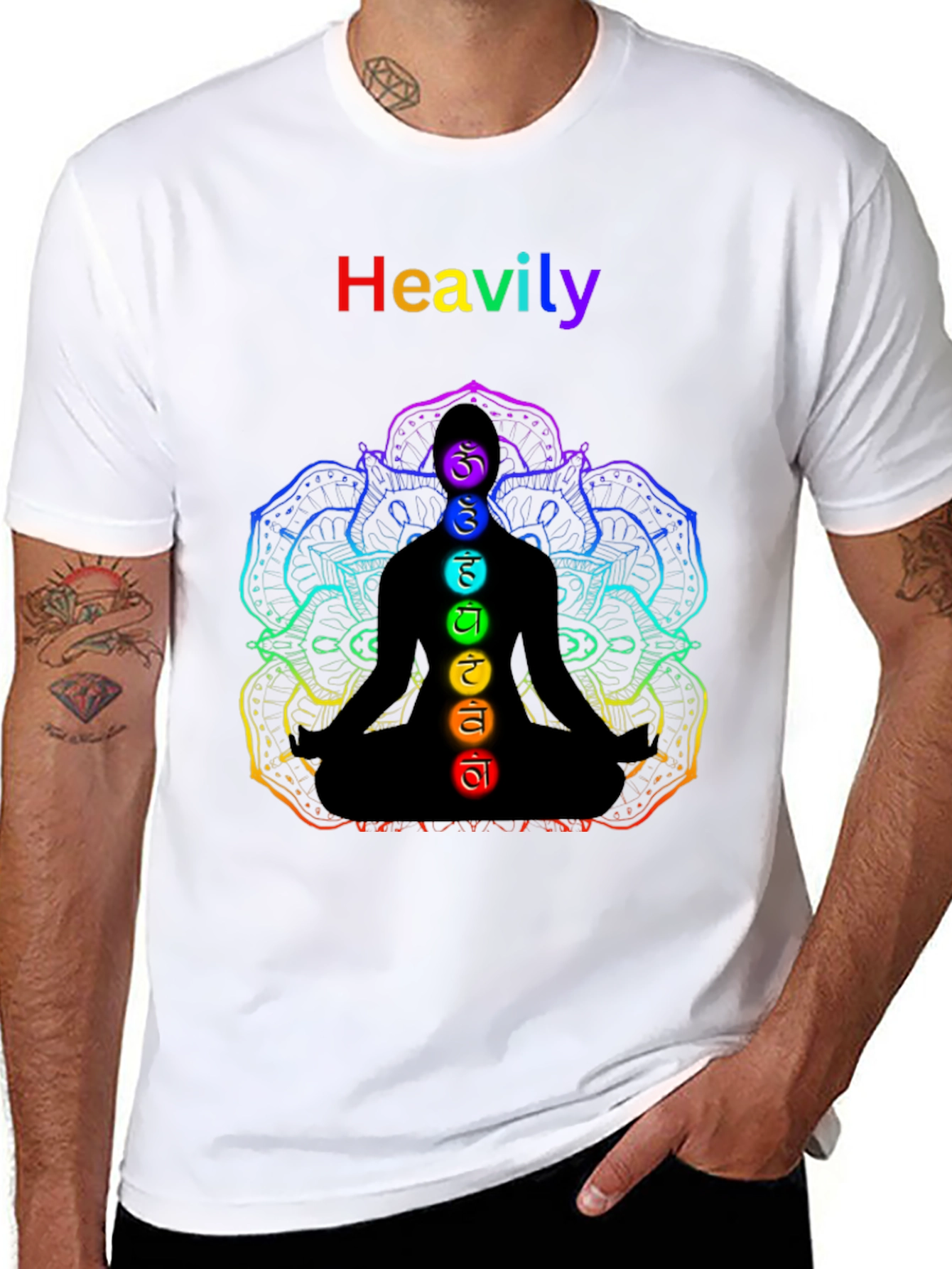 Chakra Meditation T-Shirt - Heavily