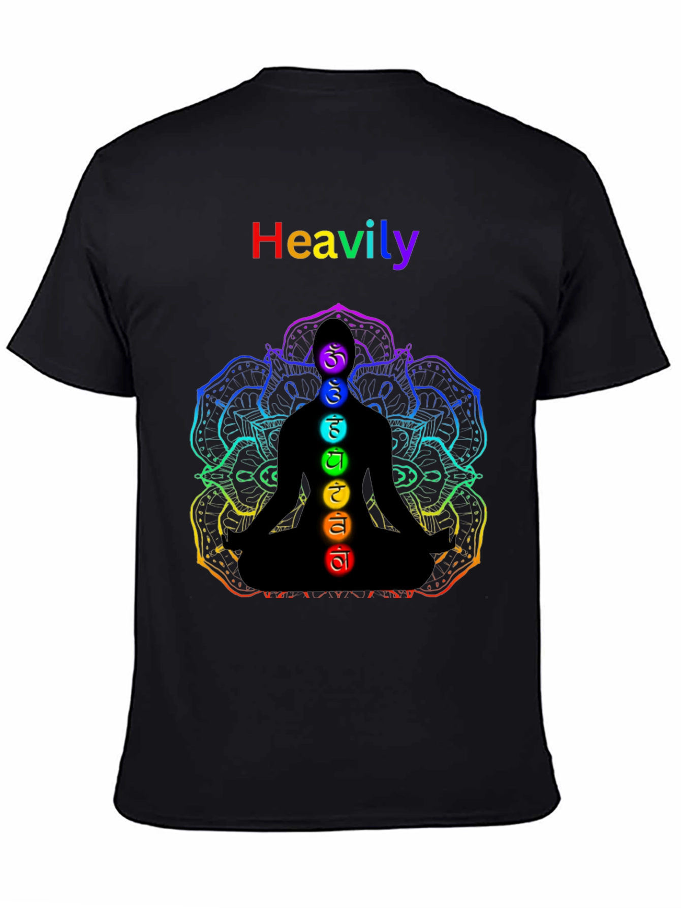 Chakra Meditation T-Shirt - Heavily