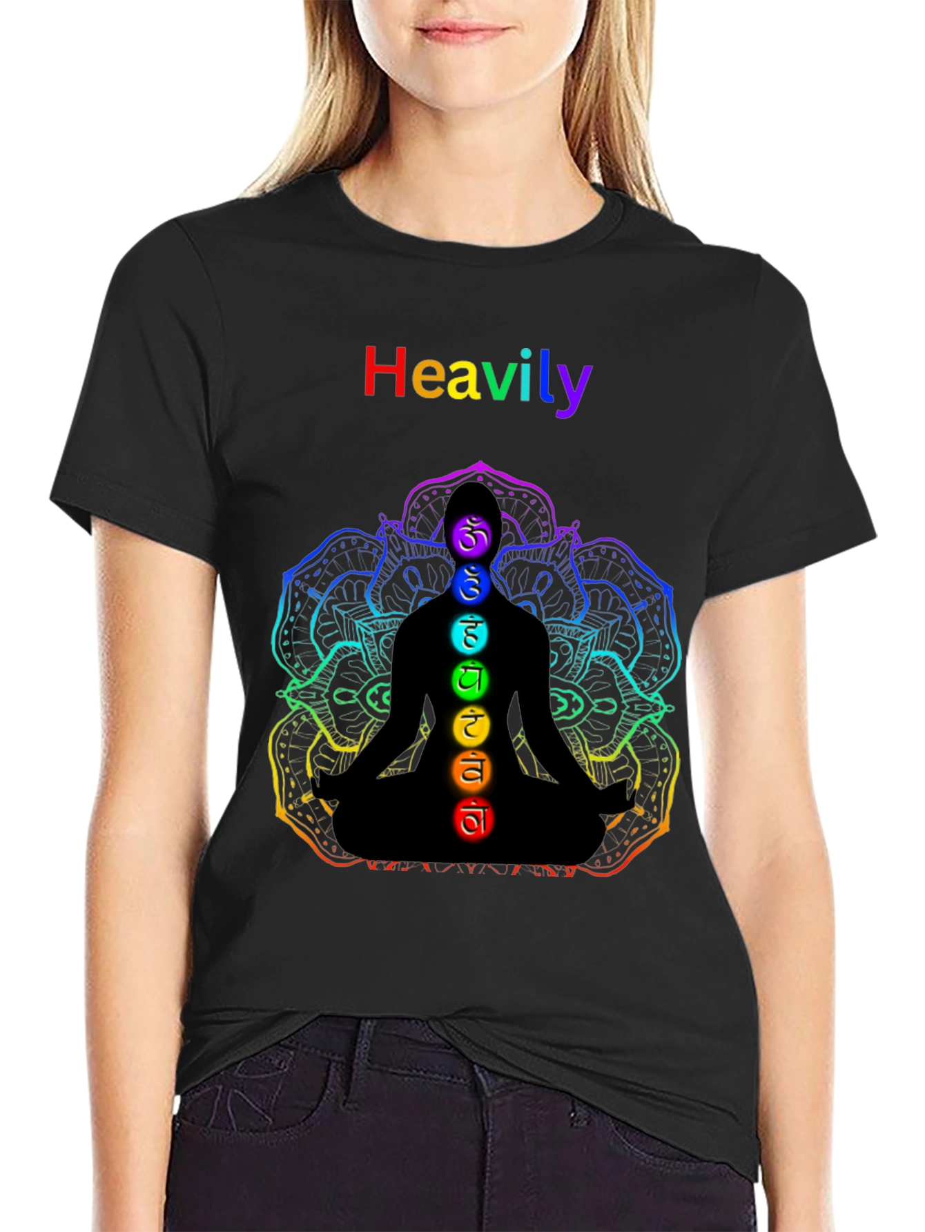 Chakra Meditation T-Shirt - Heavily