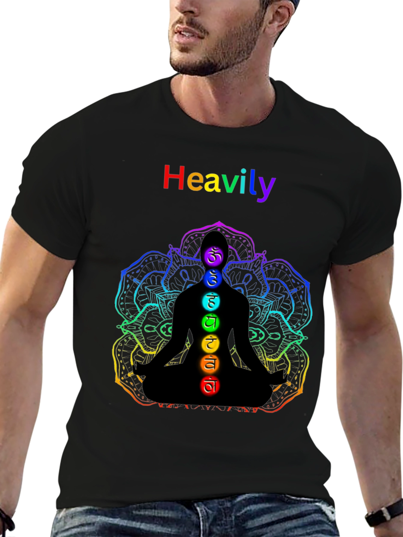 Chakra Meditation T-Shirt - Heavily