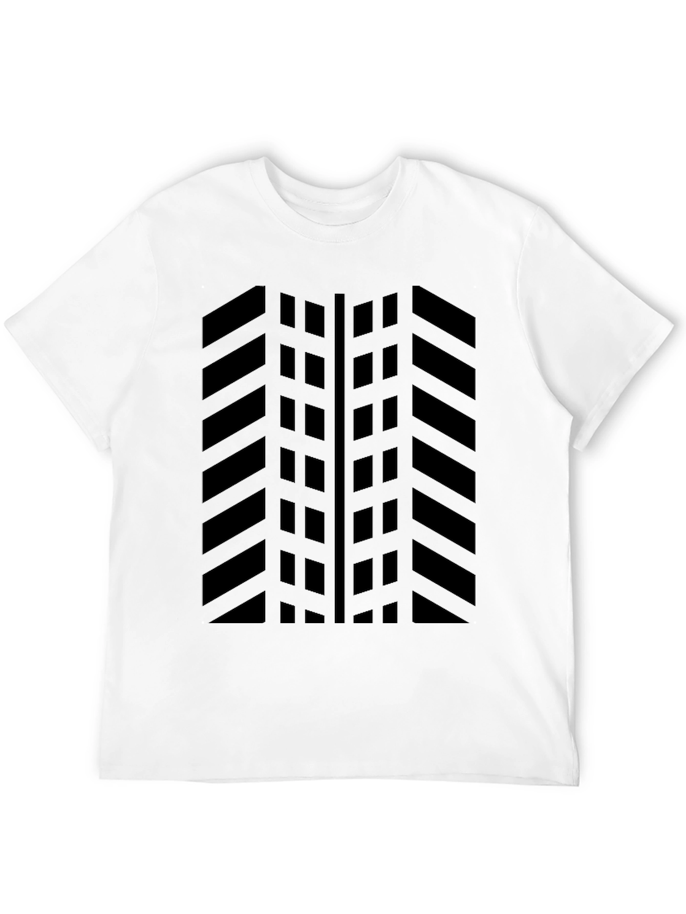 Black Tire Tread Pattern T-Shirt - Graphic Tee