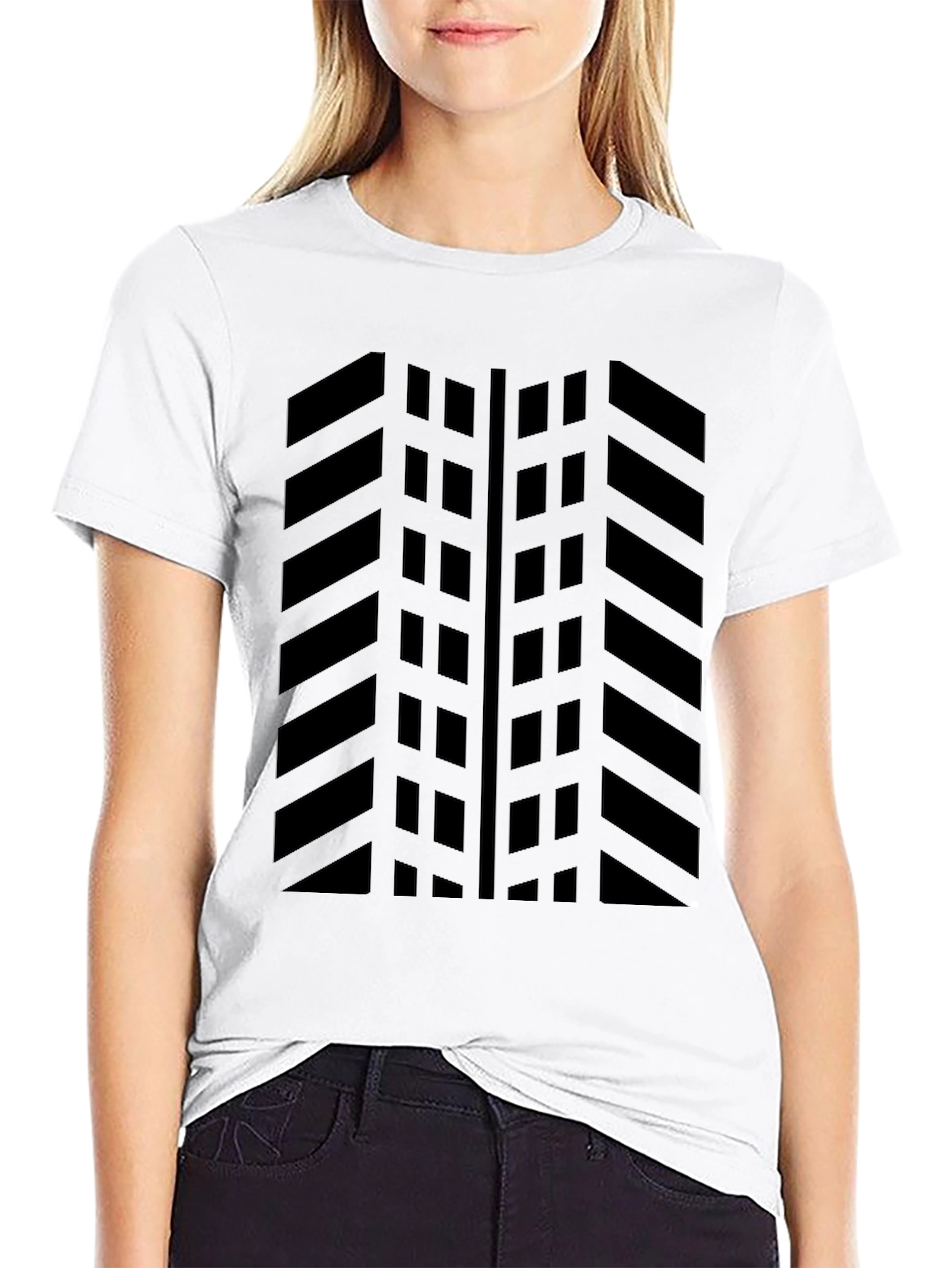 Black Tire Tread Pattern T-Shirt - Graphic Tee