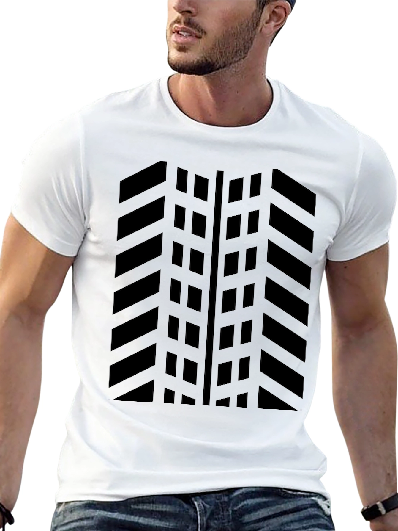 Black Tire Tread Pattern T-Shirt - Graphic Tee