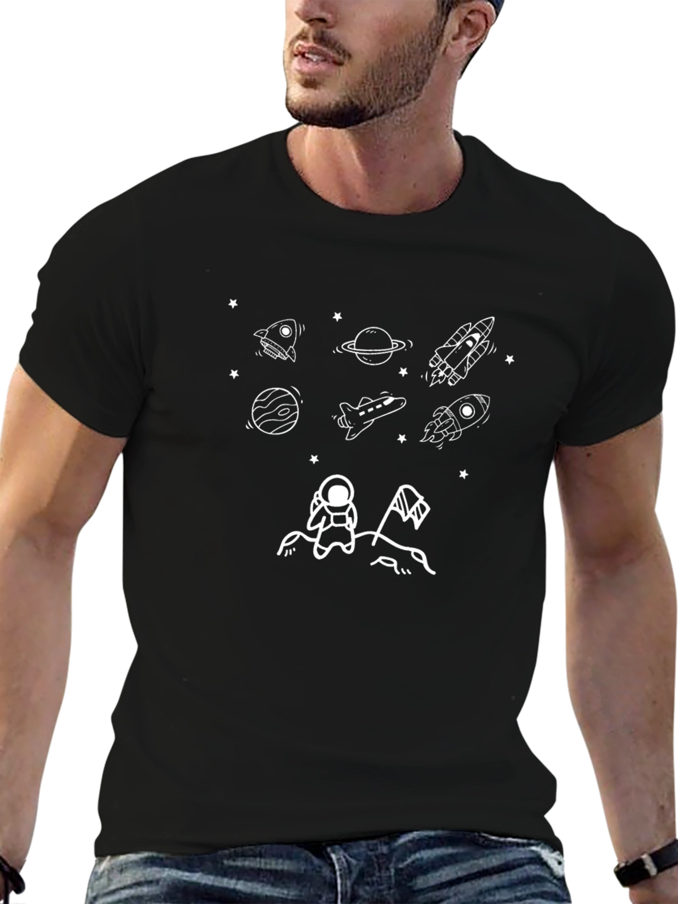 Astronaut Graphic T-Shirt - Space Adventure Tee
