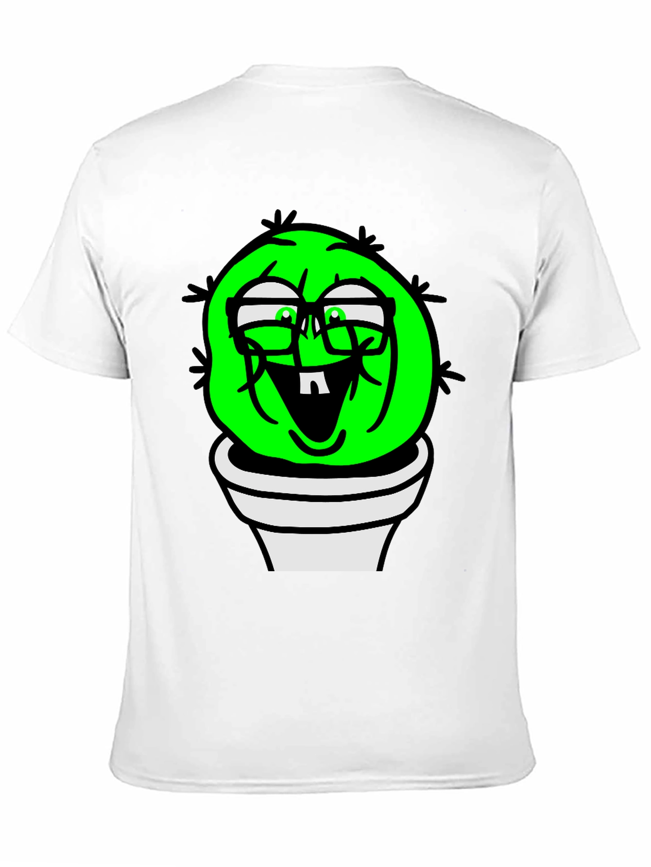Funny Cactus Plant T-Shirt - Black Graphic Tee