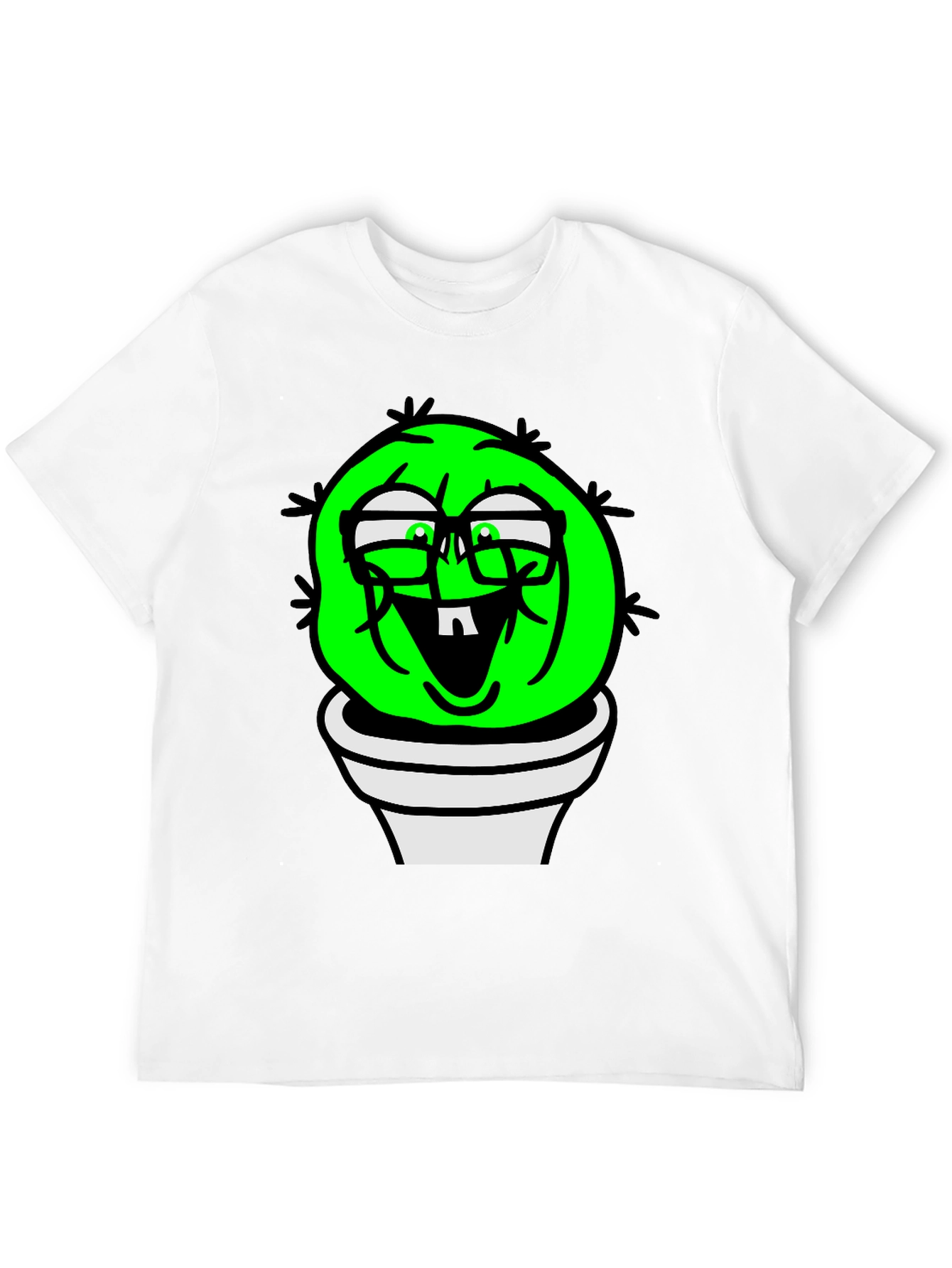 Funny Cactus Plant T-Shirt - Black Graphic Tee
