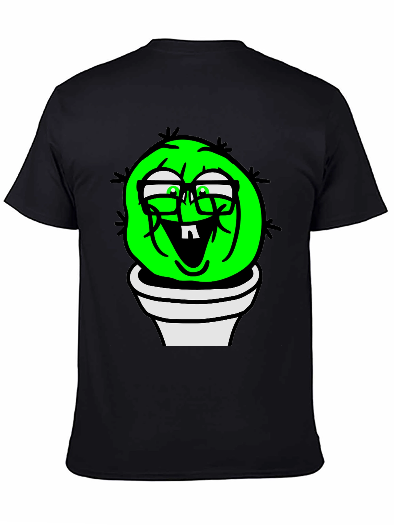 Funny Cactus Plant T-Shirt - Black Graphic Tee