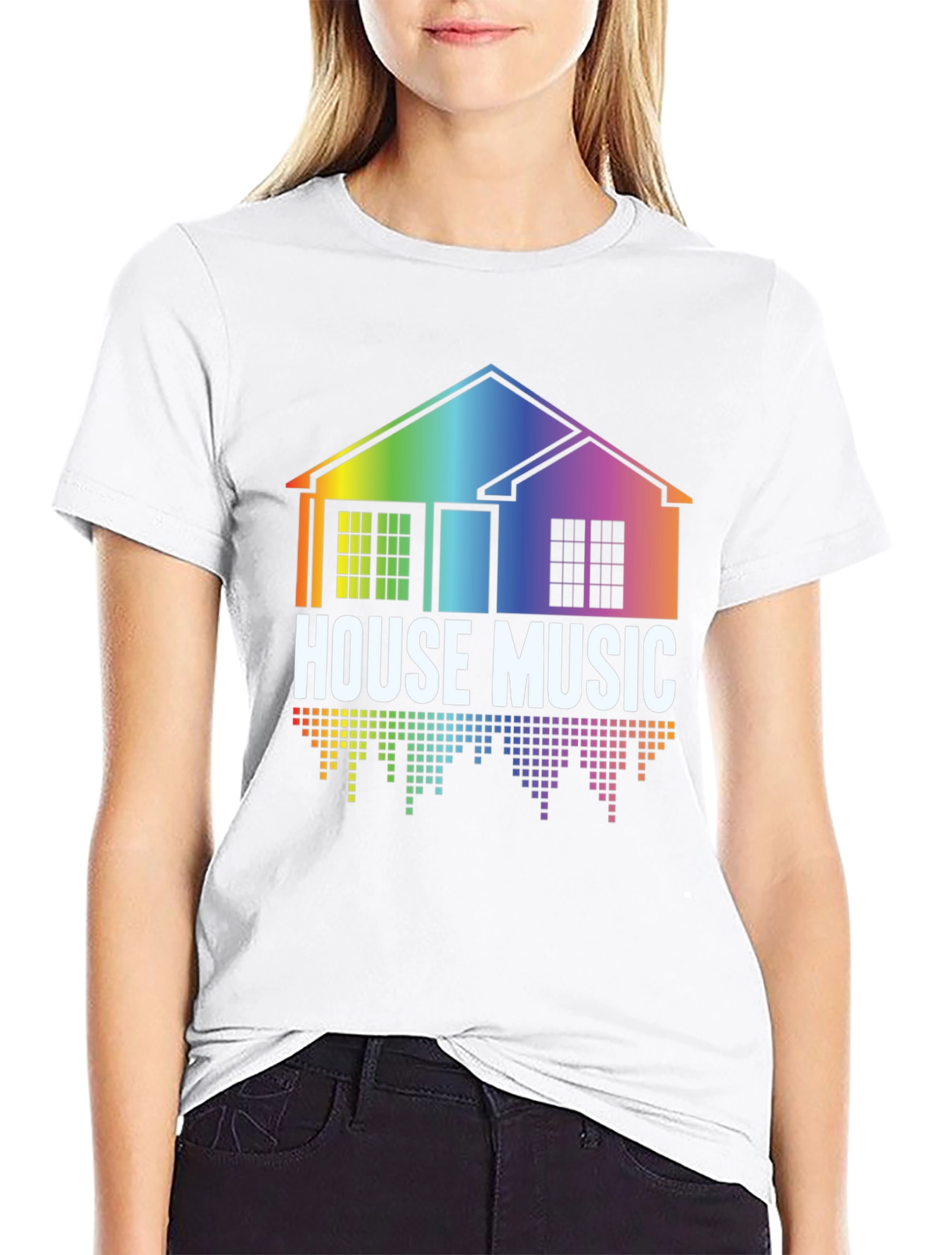 Rainbow House Music Graphic Tee