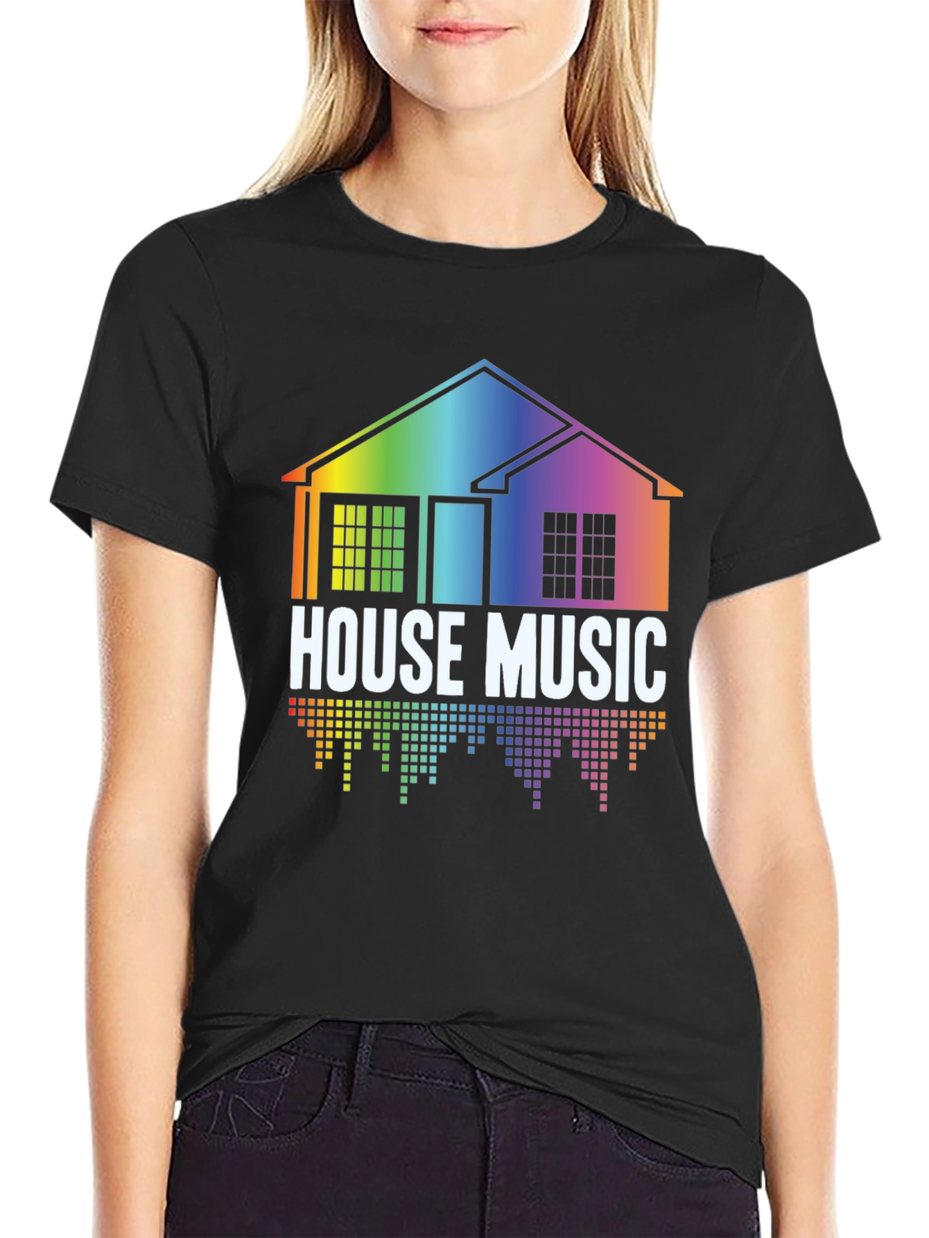 Rainbow House Music Graphic Tee
