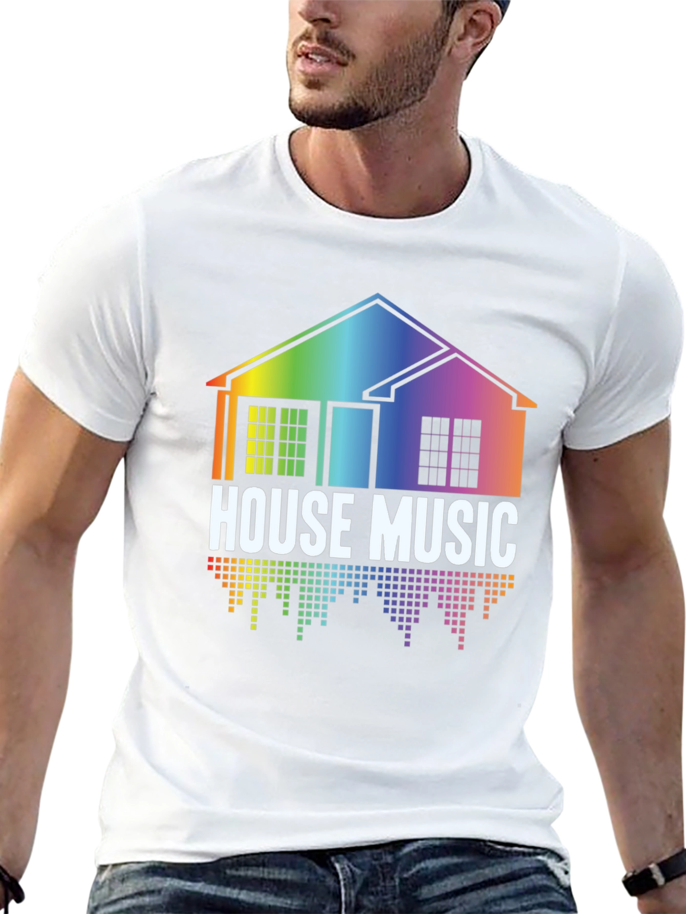 Rainbow House Music Graphic Tee