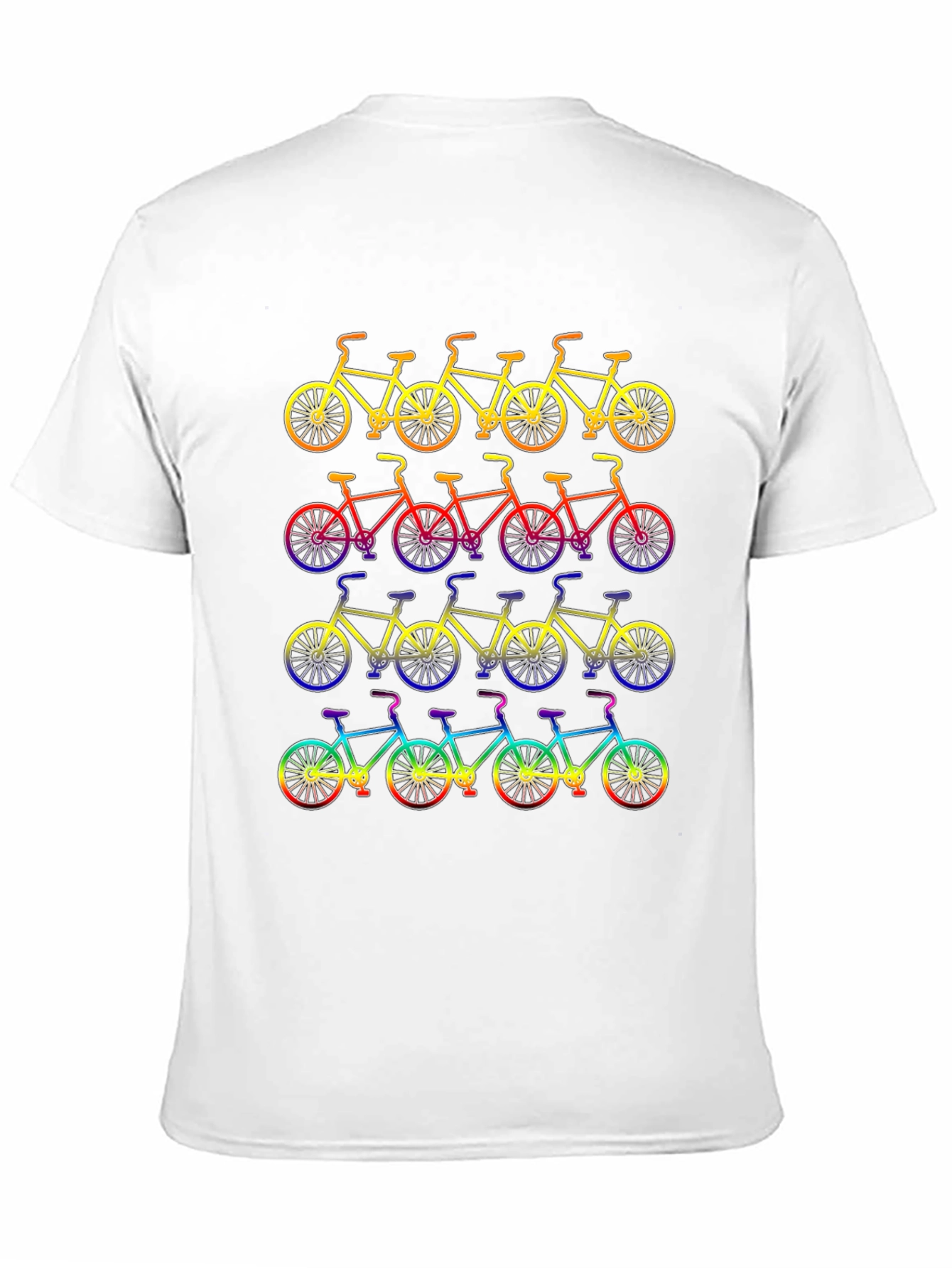 Mens Black Bike Pattern T-Shirt
